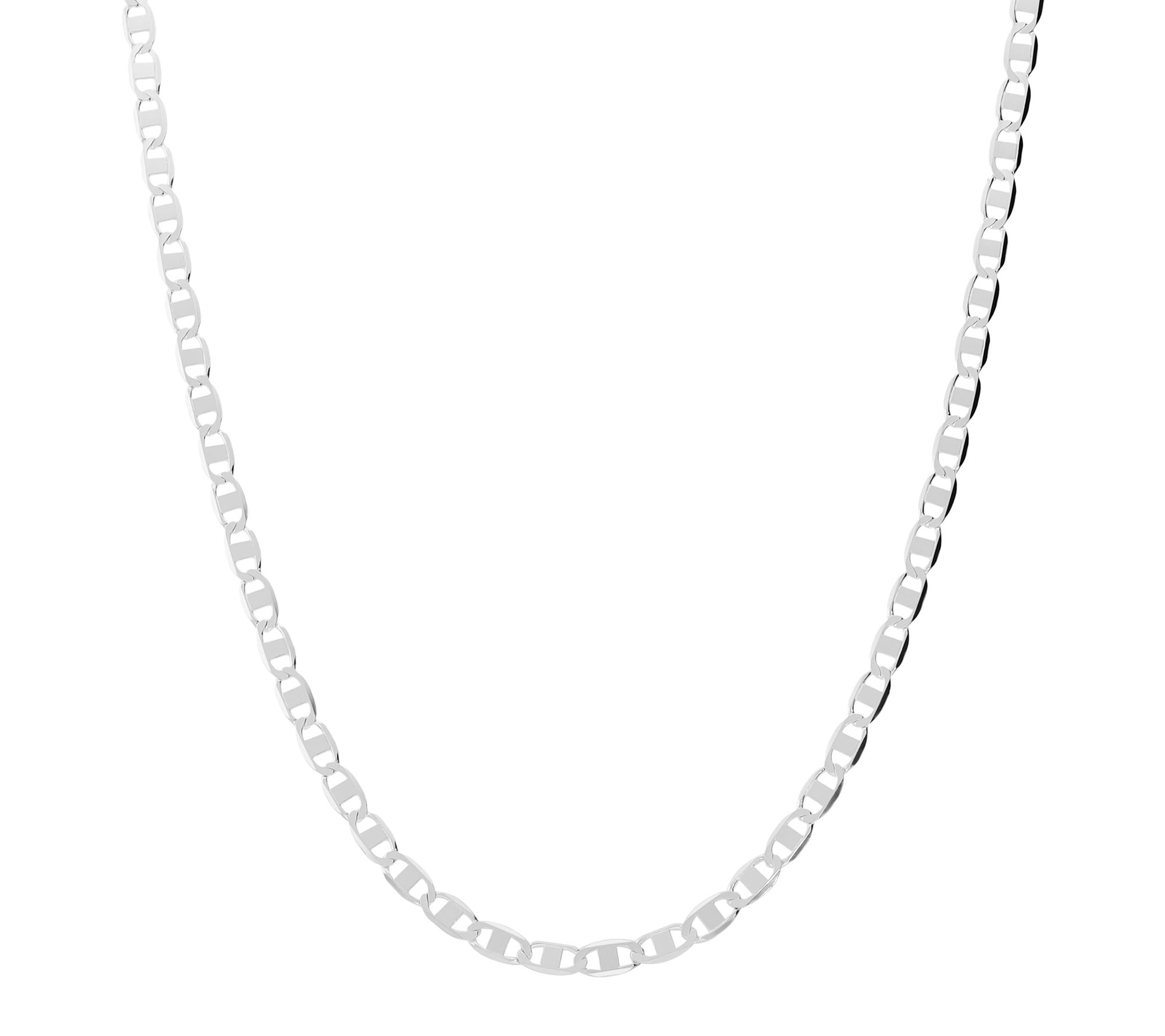 UltraFine 950 Silver 18" Magnetic Mariner LinkChain Necklace