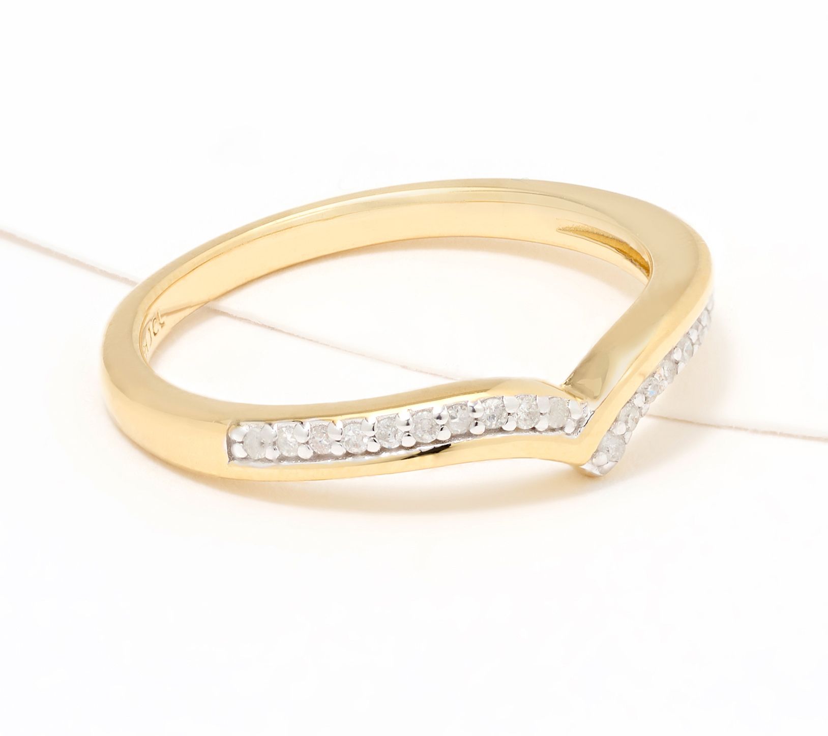  Accents by Affinity 0.10 cttw Chevron Single Highway Ring, Sterling