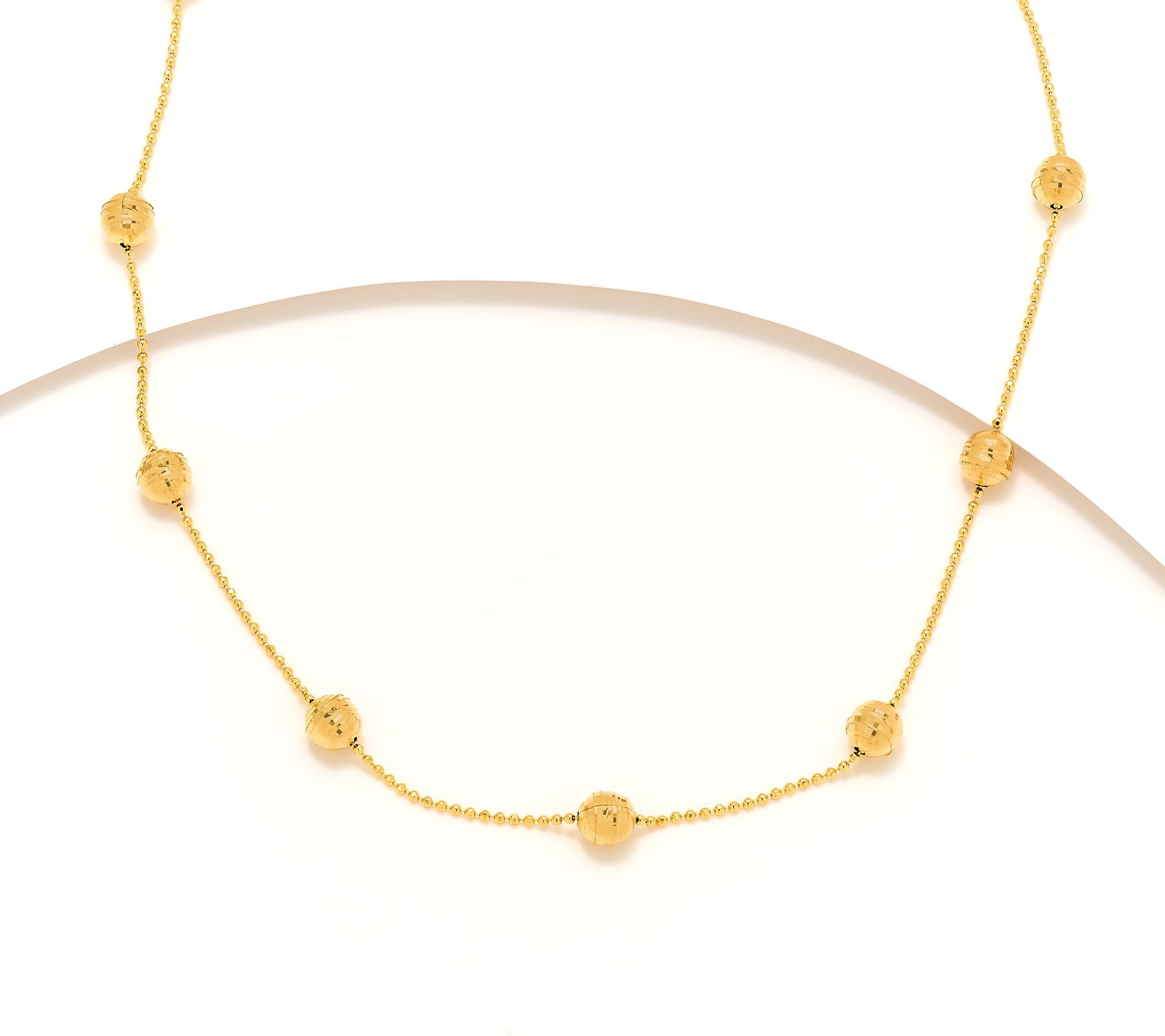 "As Is" David Markstein 16" Sterling Bead Station with Chain Necklace