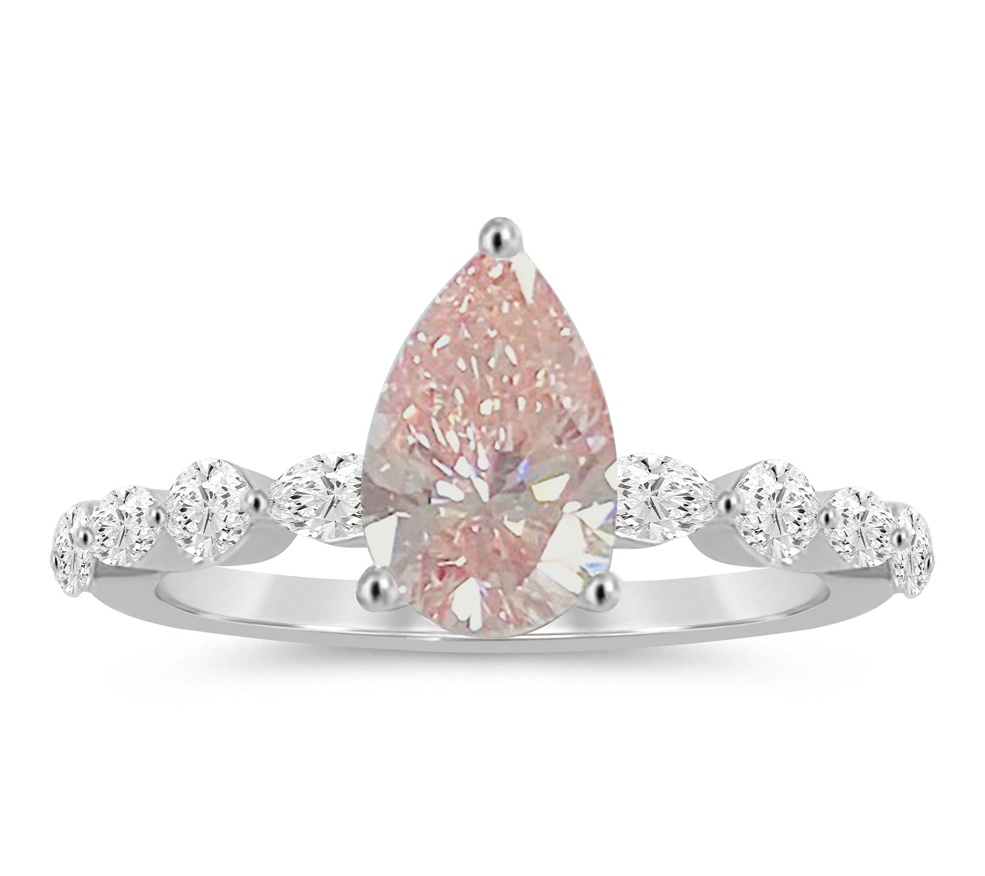 Fire Light 1.50 cttw Pink Lab Grown Diamond Ring, 14K Gold