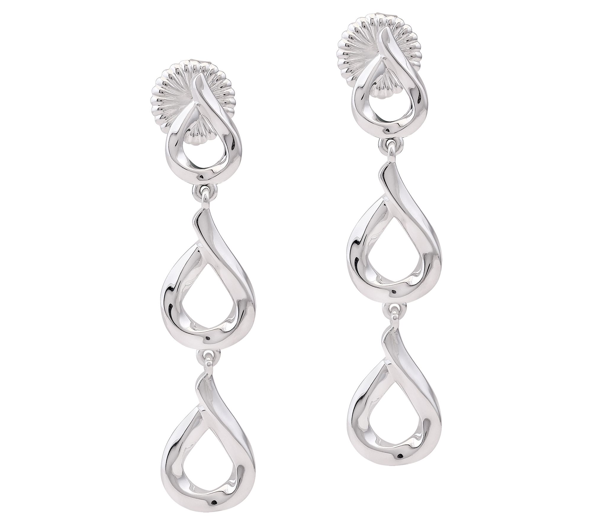 Christian James by Scott Grimes Triple Drop Earrings, Sterling