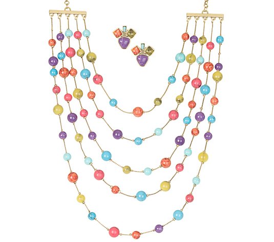 Linea by Louis Dell'Olio Chatelain Necklace a nd Earrings Set