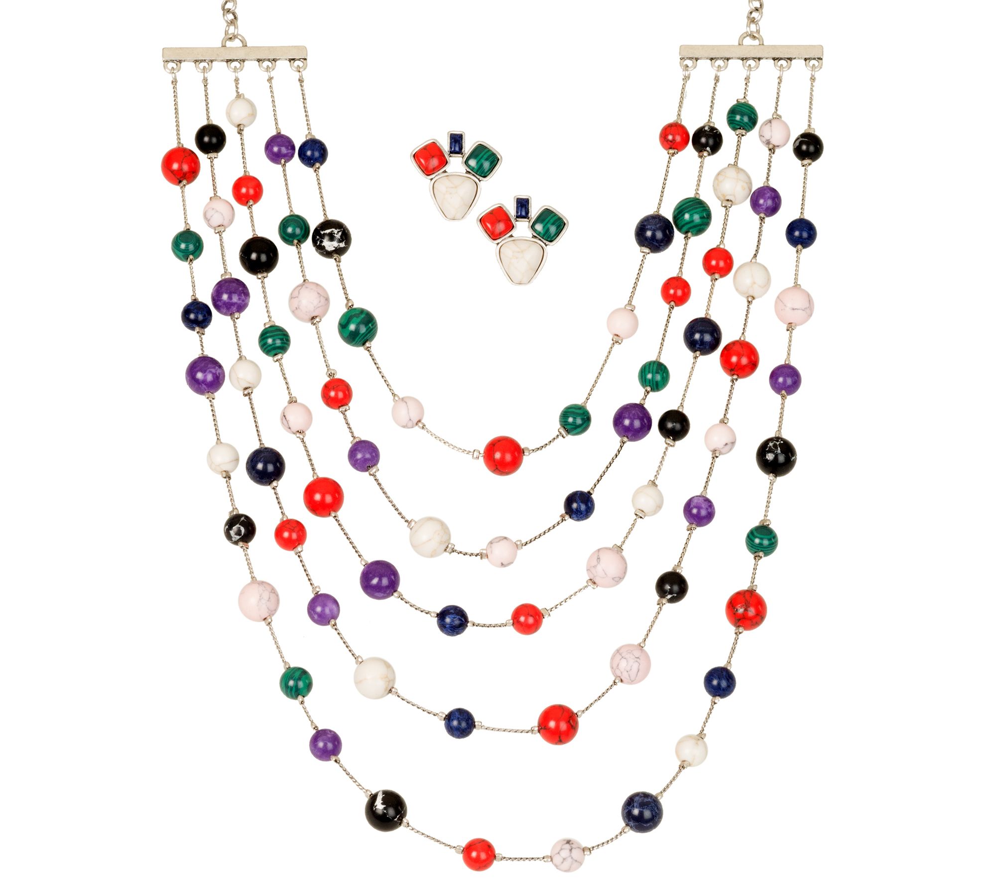 Linea by Louis Dell'Olio Chatelain Necklace a nd Earrings Set