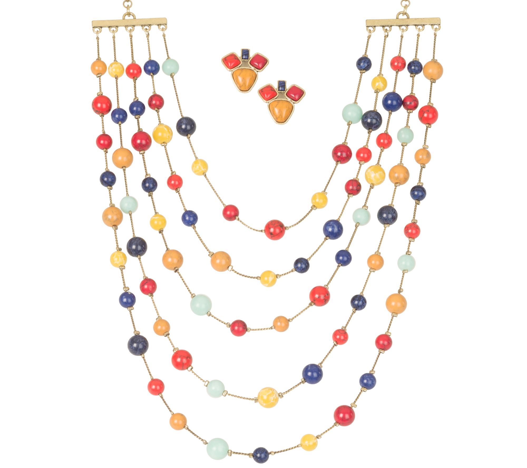 Linea by Louis Dell'Olio Chatelain Necklace a nd Earrings Set
