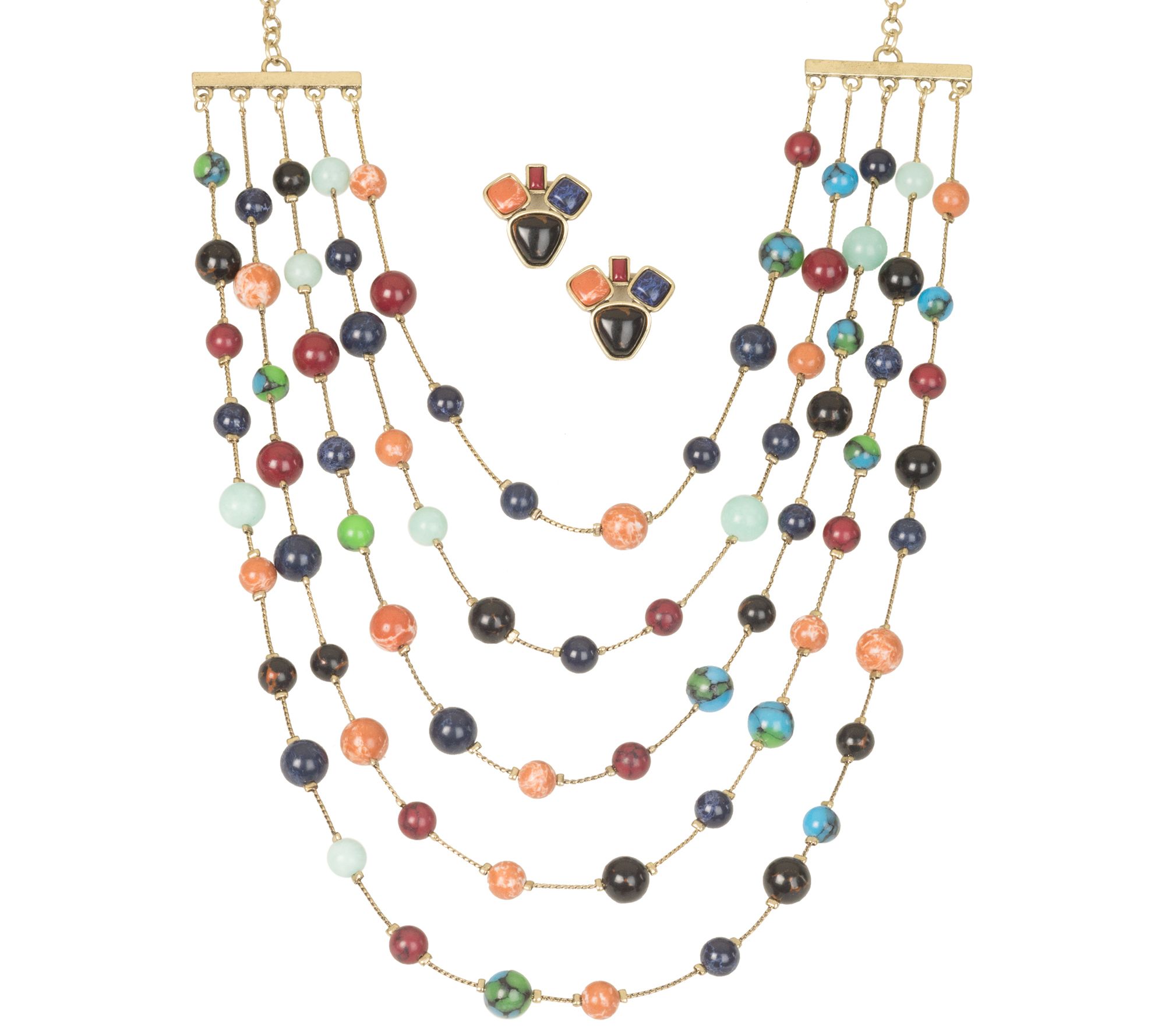 Linea by Louis Dell'Olio Chatelain Necklace a nd Earrings Set