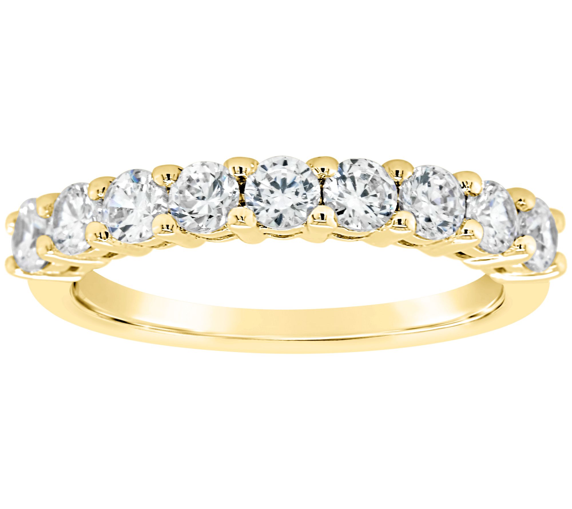 Affinity 14K 4/10 cttw 9-Stone Diamond Band Ring