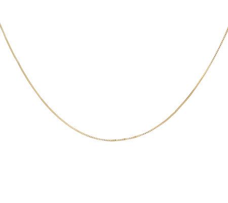 15-inch Polished Box Chain Necklace 14K Gold, 0.5g - Page 1 — QVC.com