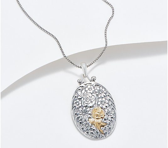 Or Paz Sterling Silver Botanical Pendant with Chain