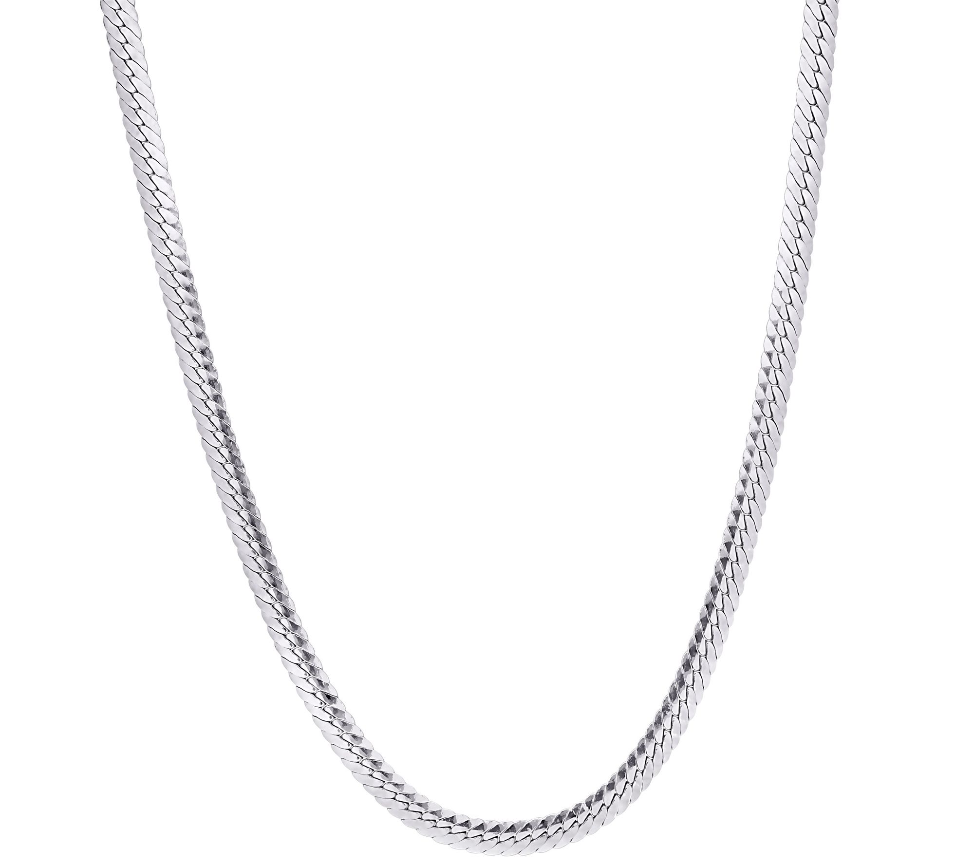 18" Herringbone Chain Necklace, Sterling