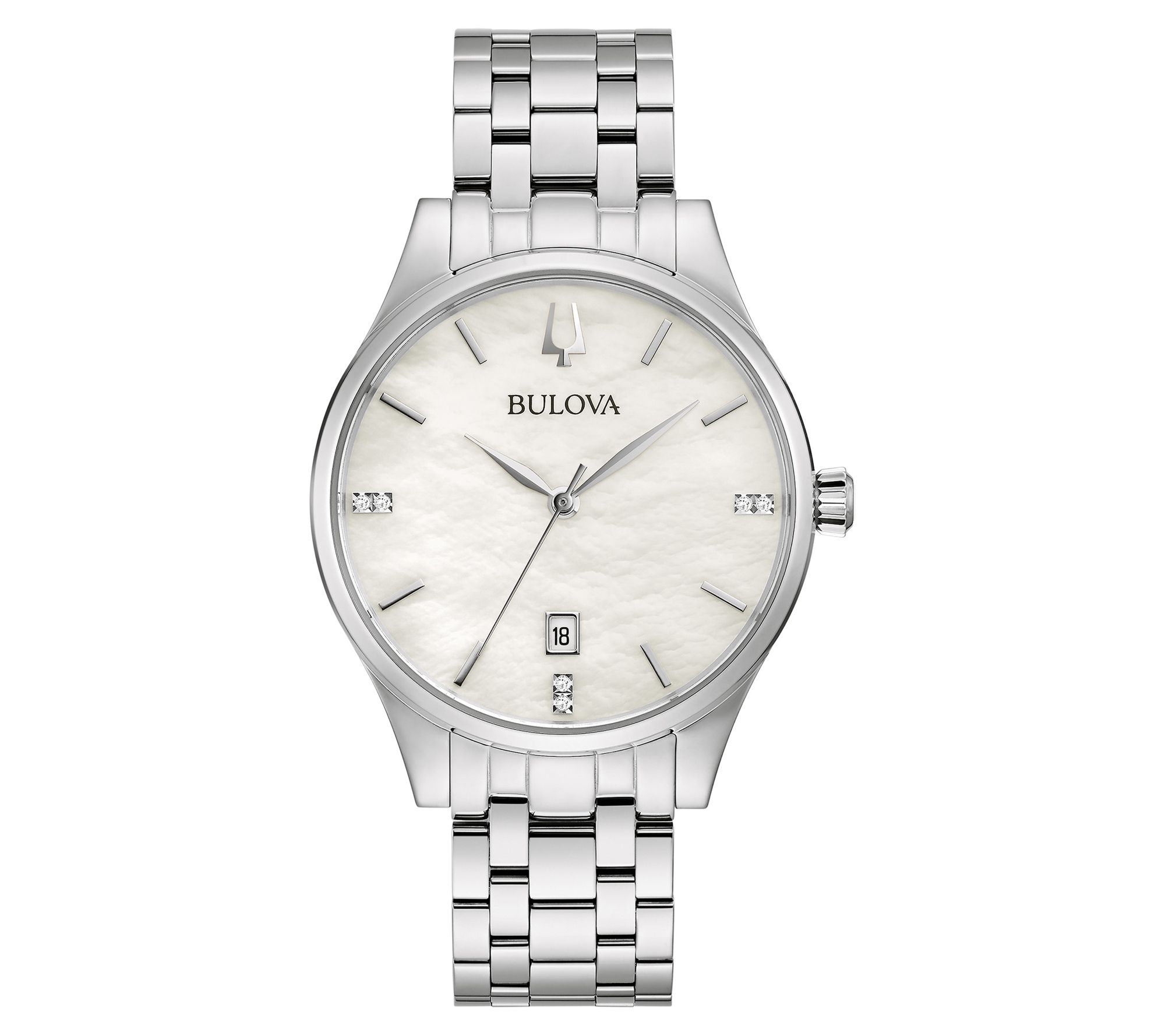 Bulova Women's Classic Stainless Diamond A Ccent Watch - Qvc.com