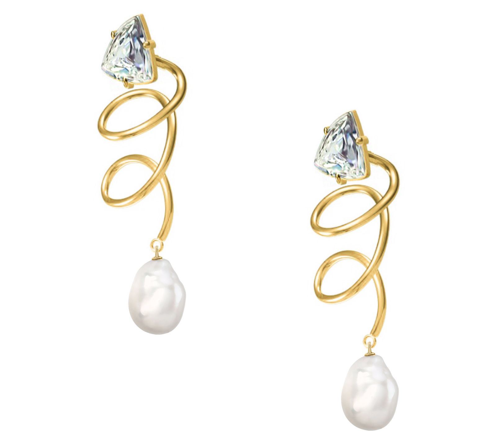 Adriana Pappas Designs Cultured Pearl Twist Earrings