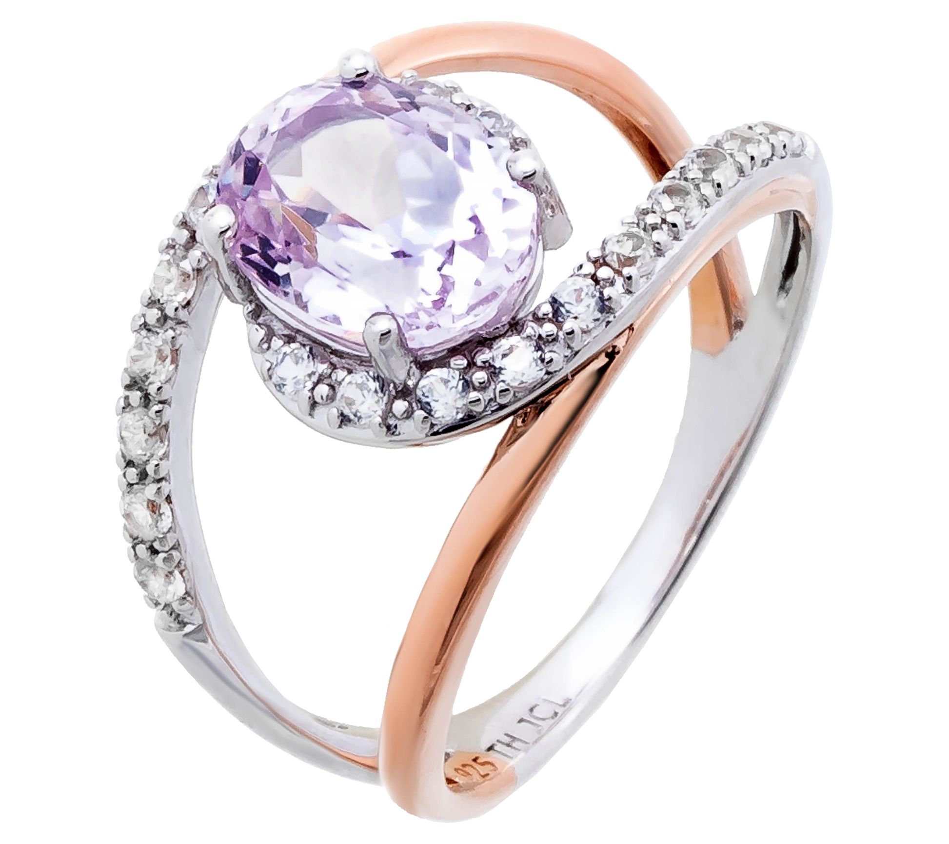 Affinity Gems  Two-Tone Multi-Gemstone Ring, Sterling Silver