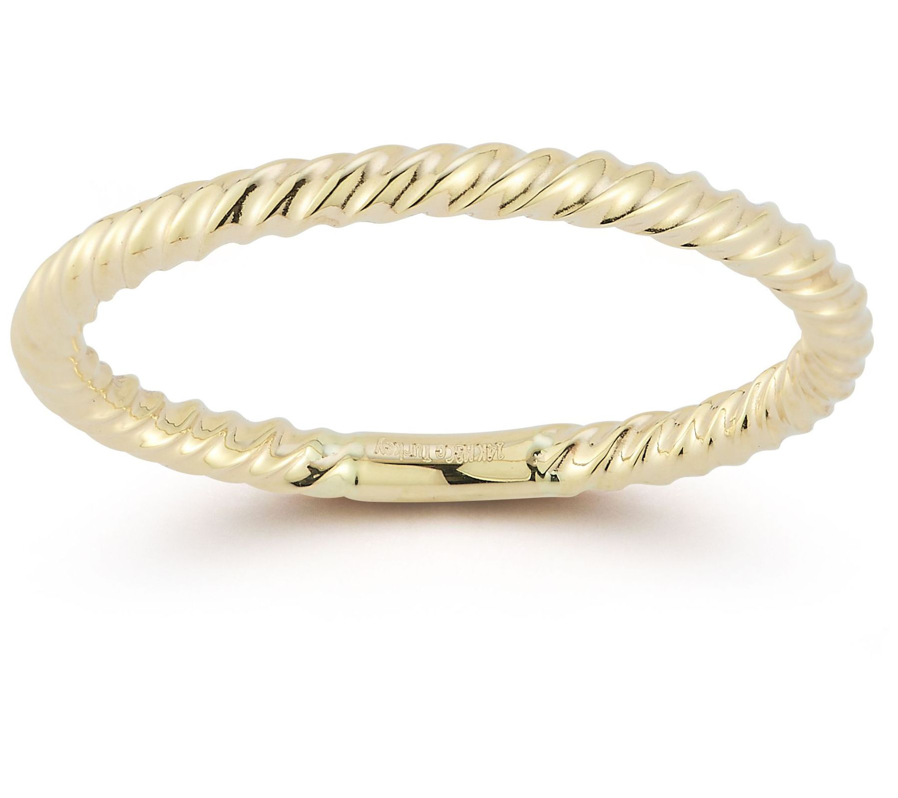 Luminosa Gold Thin Twist Ring, 14K