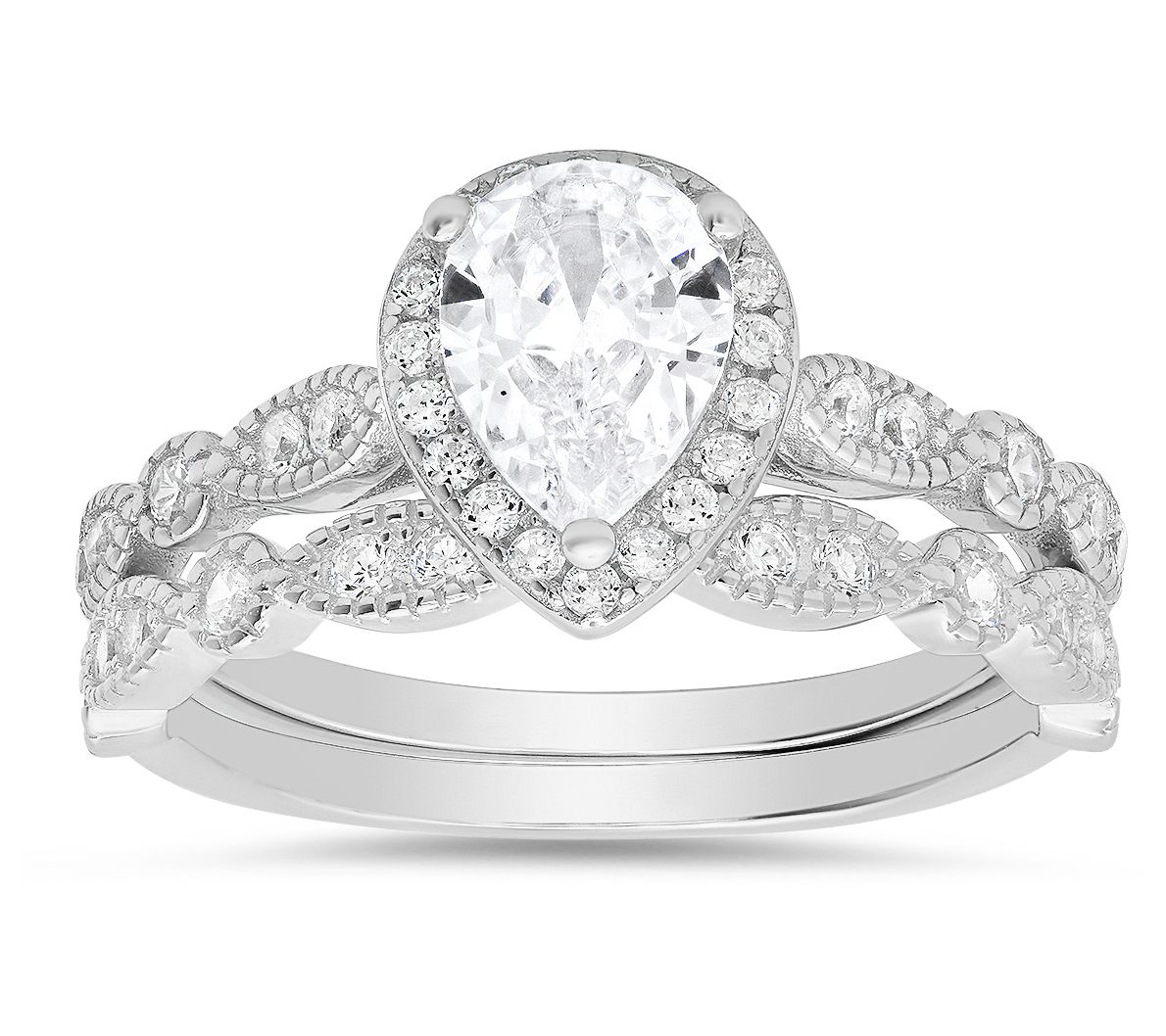 Qvc cubic zirconia sales wedding sets