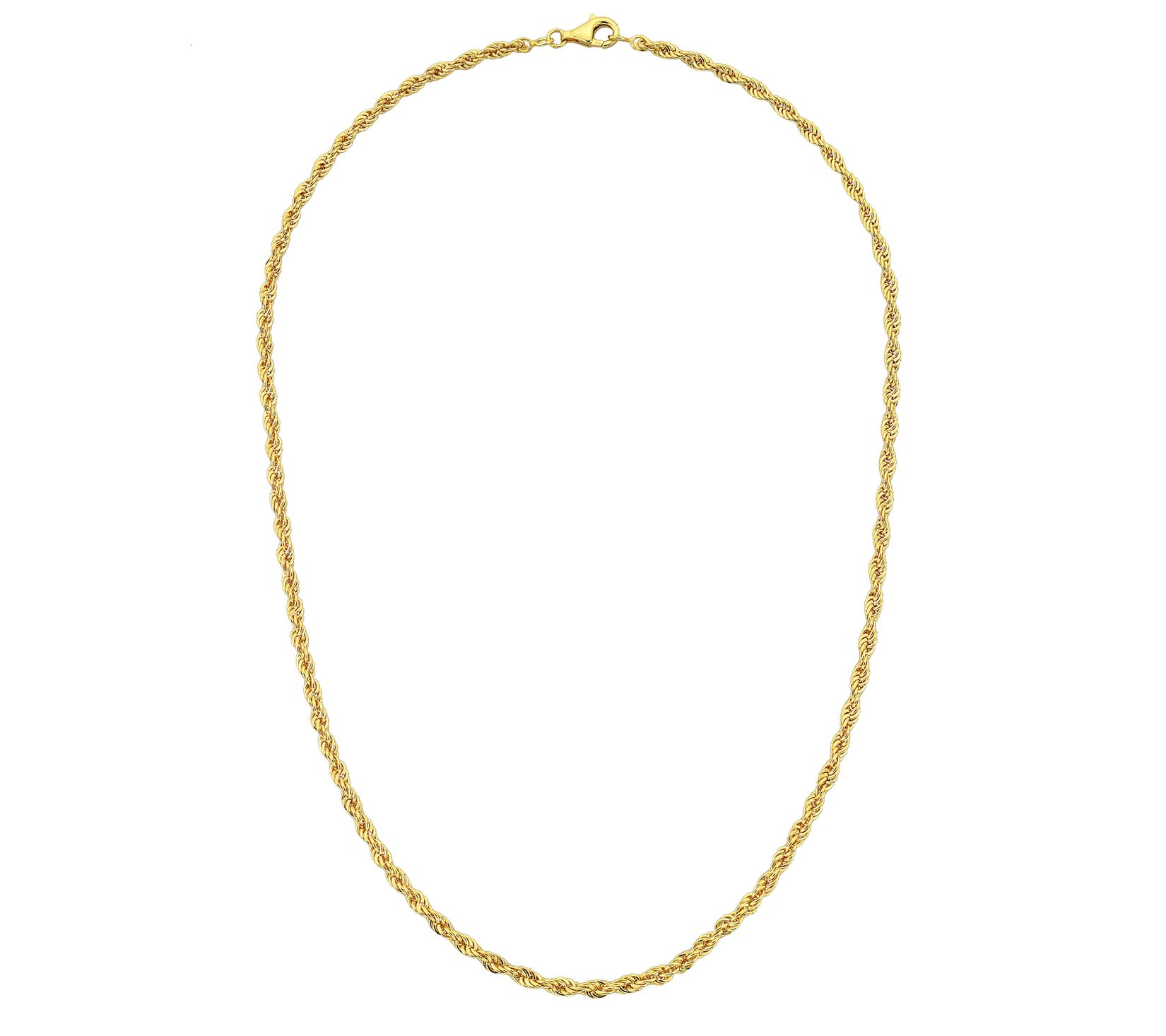 Silver Style Solid Rope Chain 20" Necklace, Sterling