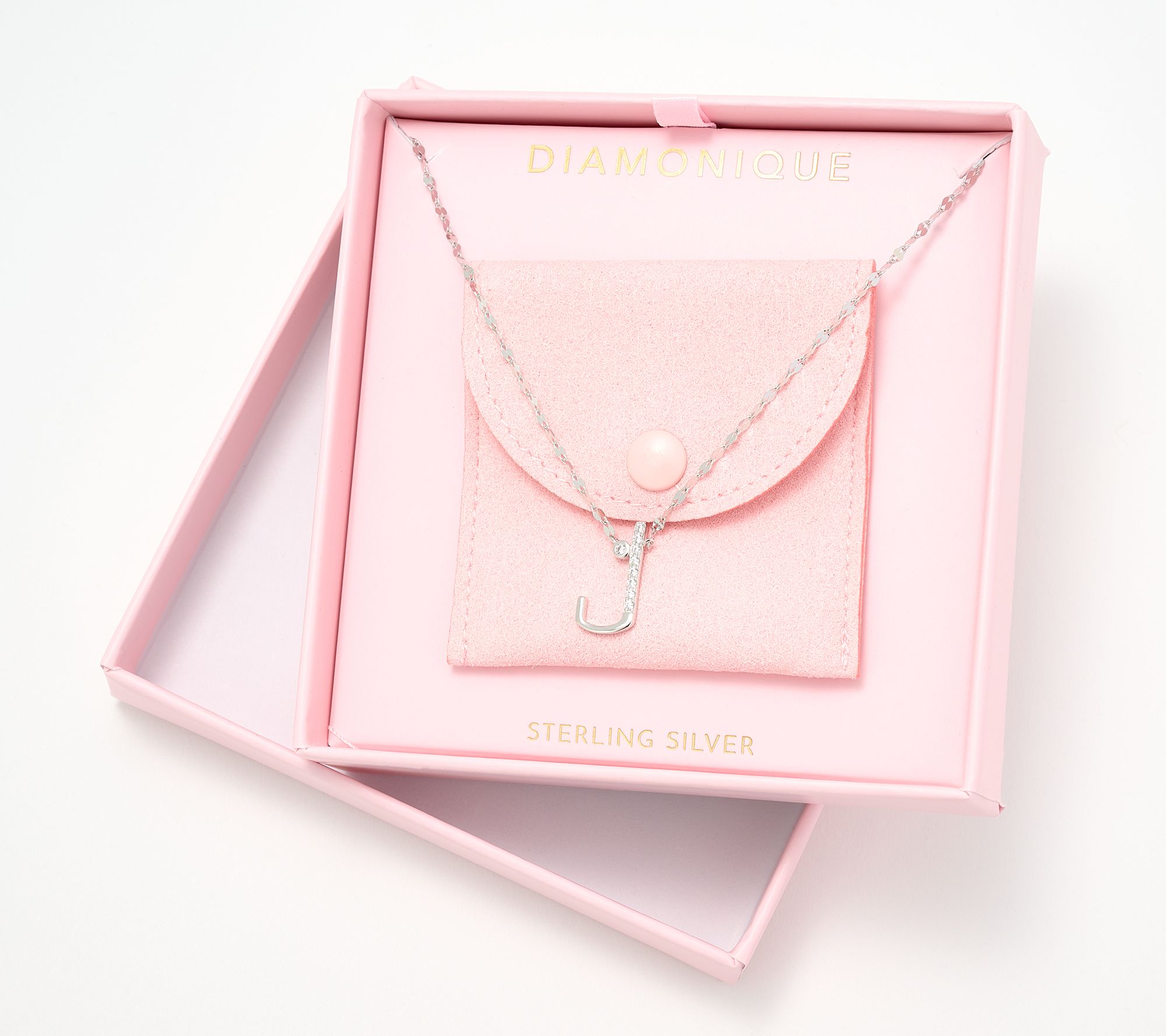 "As Is" Diamonique Rhodium Plated Sterling Silver Necklace
