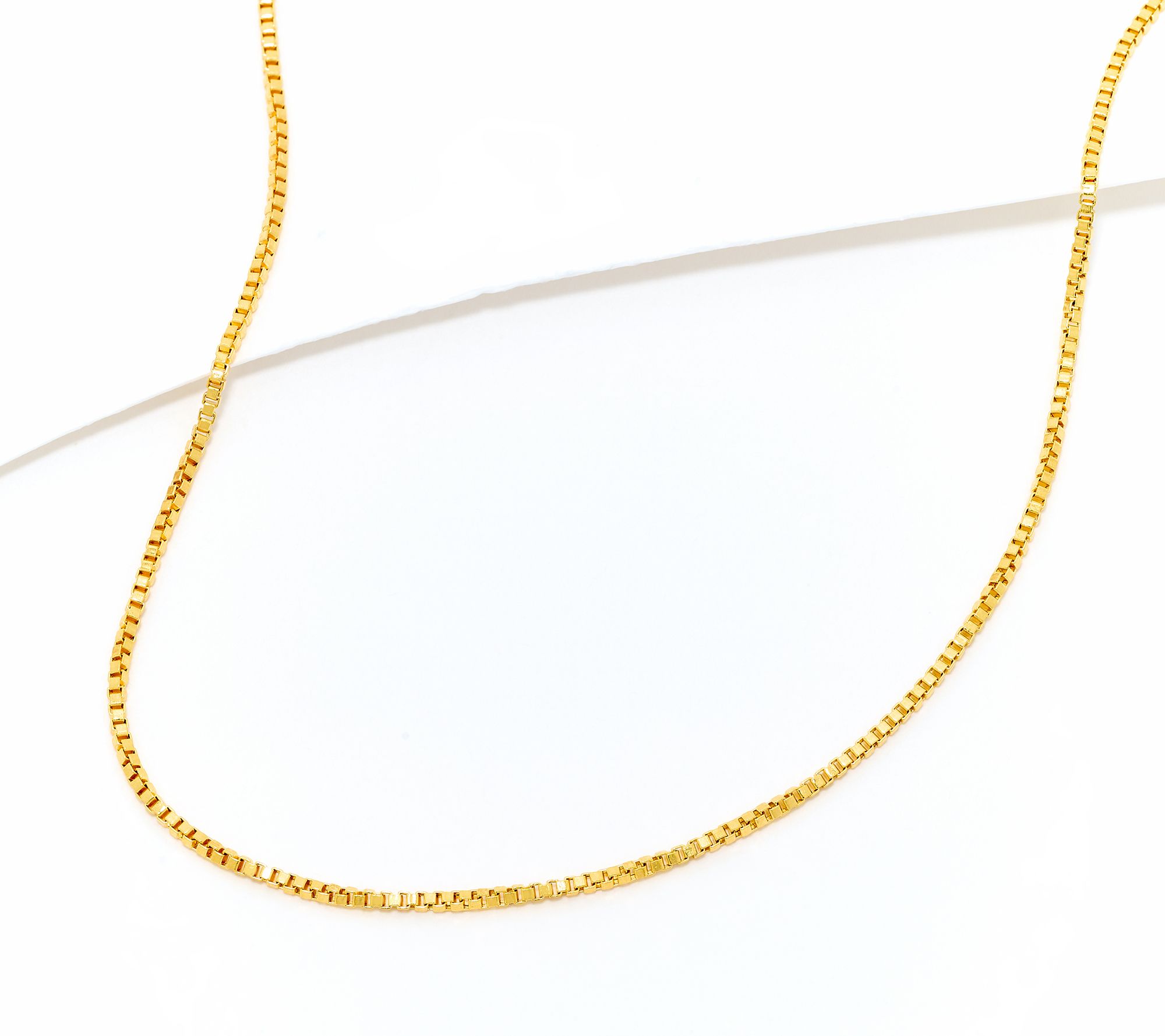 David Markstein 14K Gold Diamond Cut 16" Luxe Box Necklace