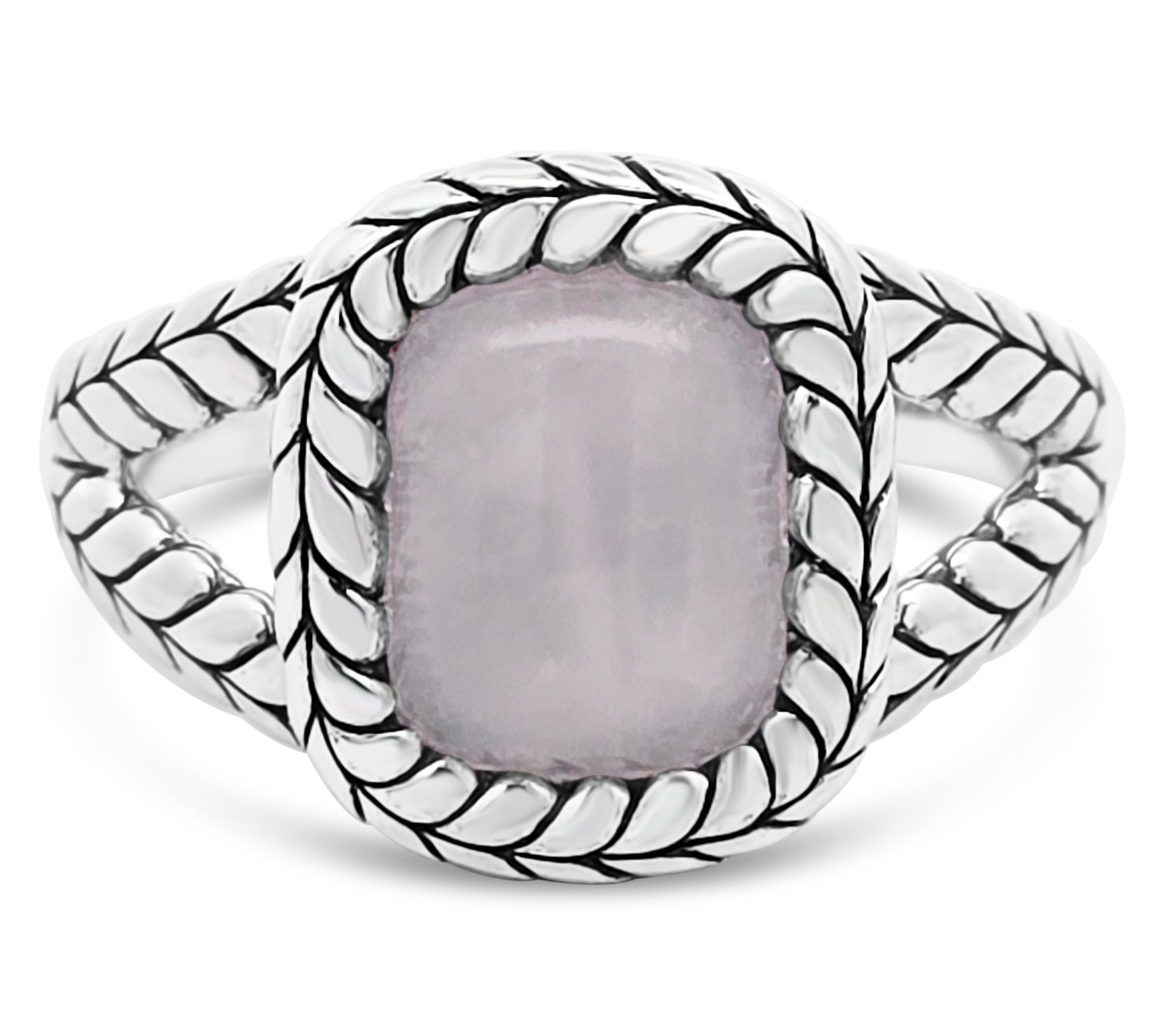 Tiffany Kay Studio Sterling Split Shank Rose Quartz Ring