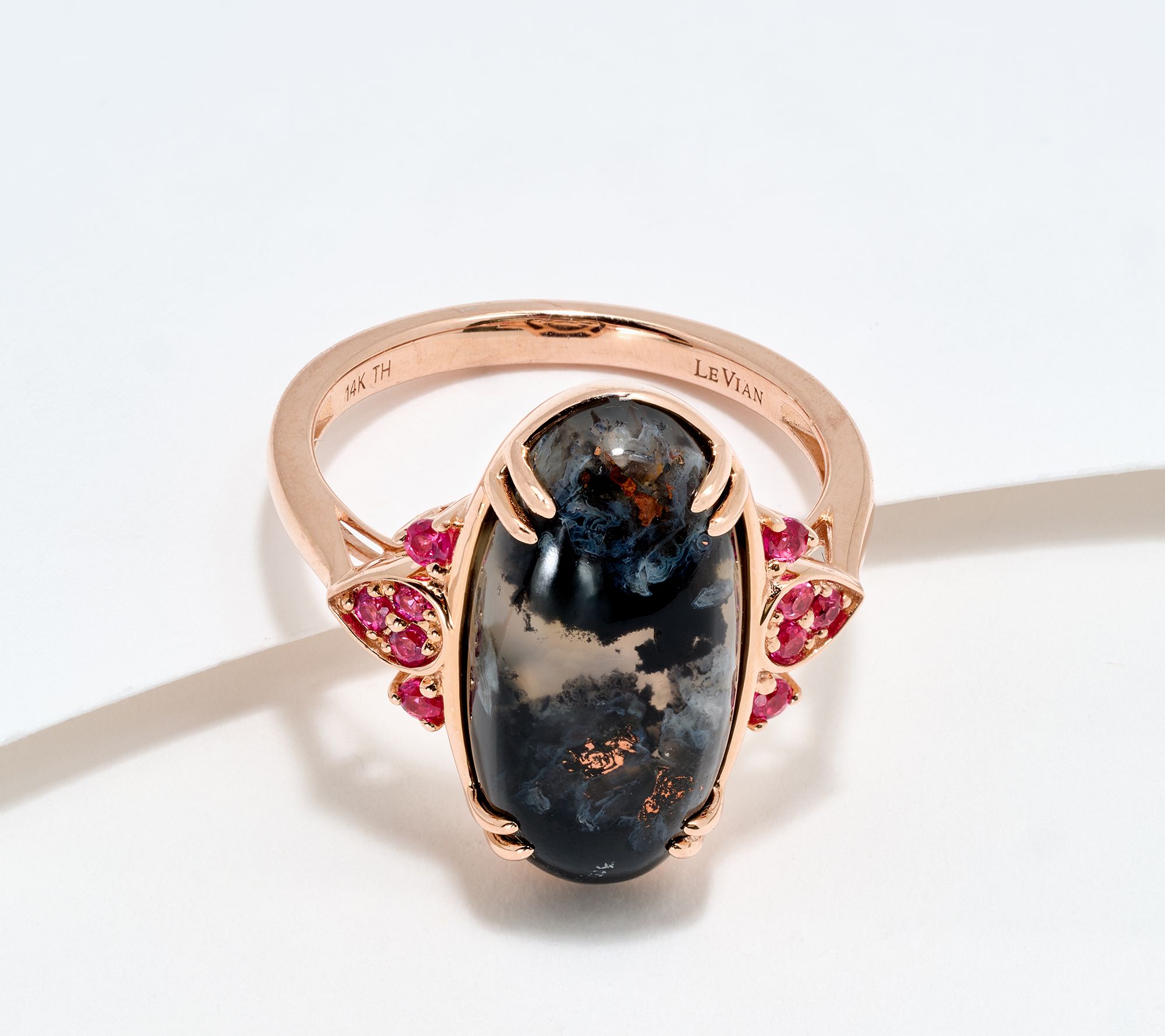 Gem Discoverer 5.5ct Oval Aquadite Ring, 14K Rose Gold