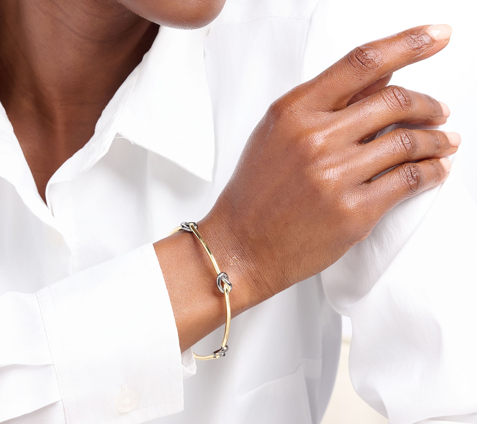 David Markstein Bronze Dimensional Love Knot Slip on Bangle