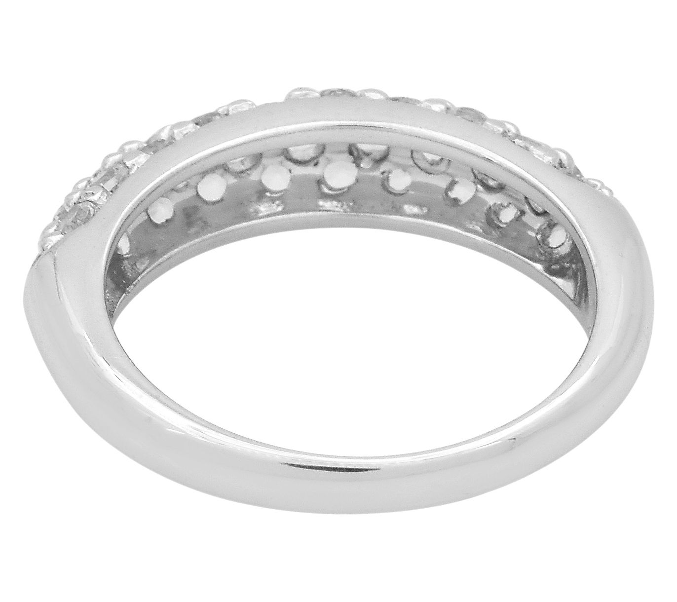 Affinity Gems White Topaz Cluster Band Ring, Strling Silver