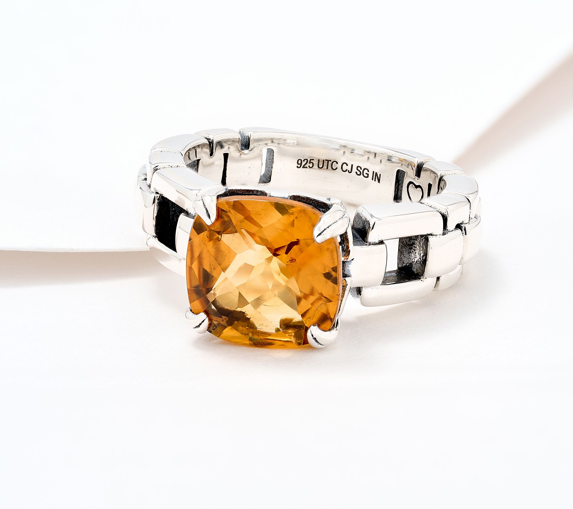 Christian James by Scott Grimes Sterling Silver Cushion Cut Luciano Ring