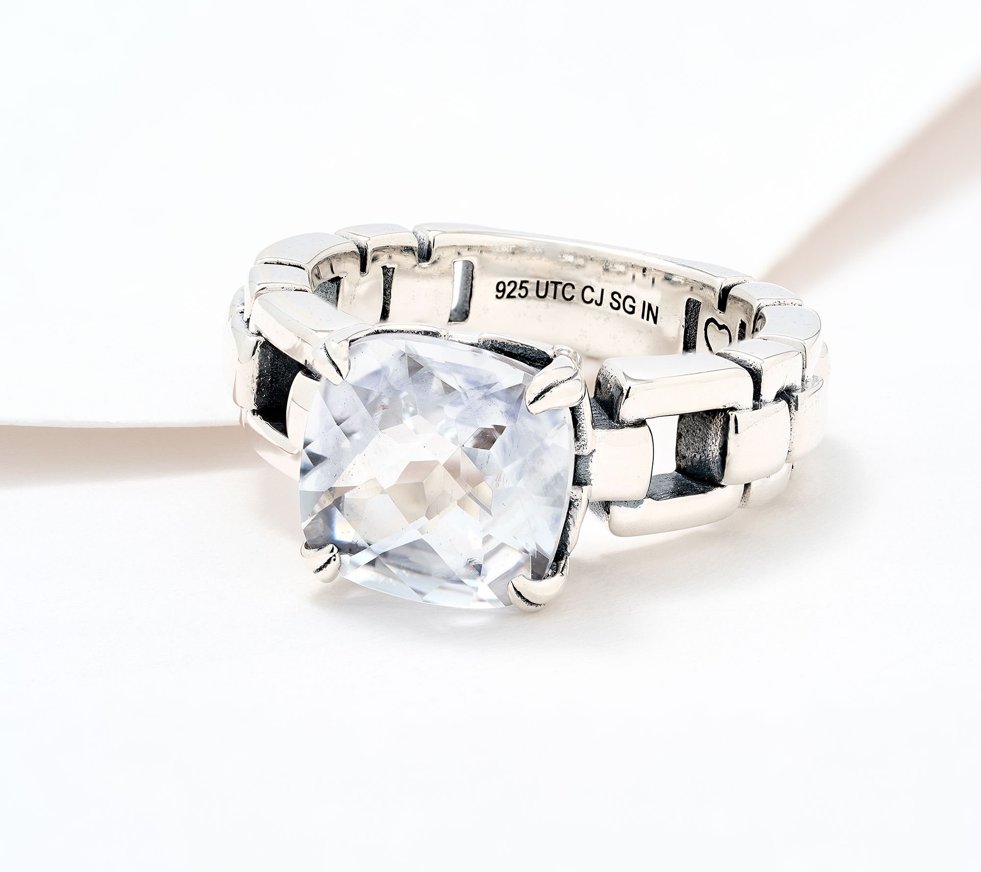 Christian James by Scott Grimes Sterling Silver Cushion Cut Luciano Ring