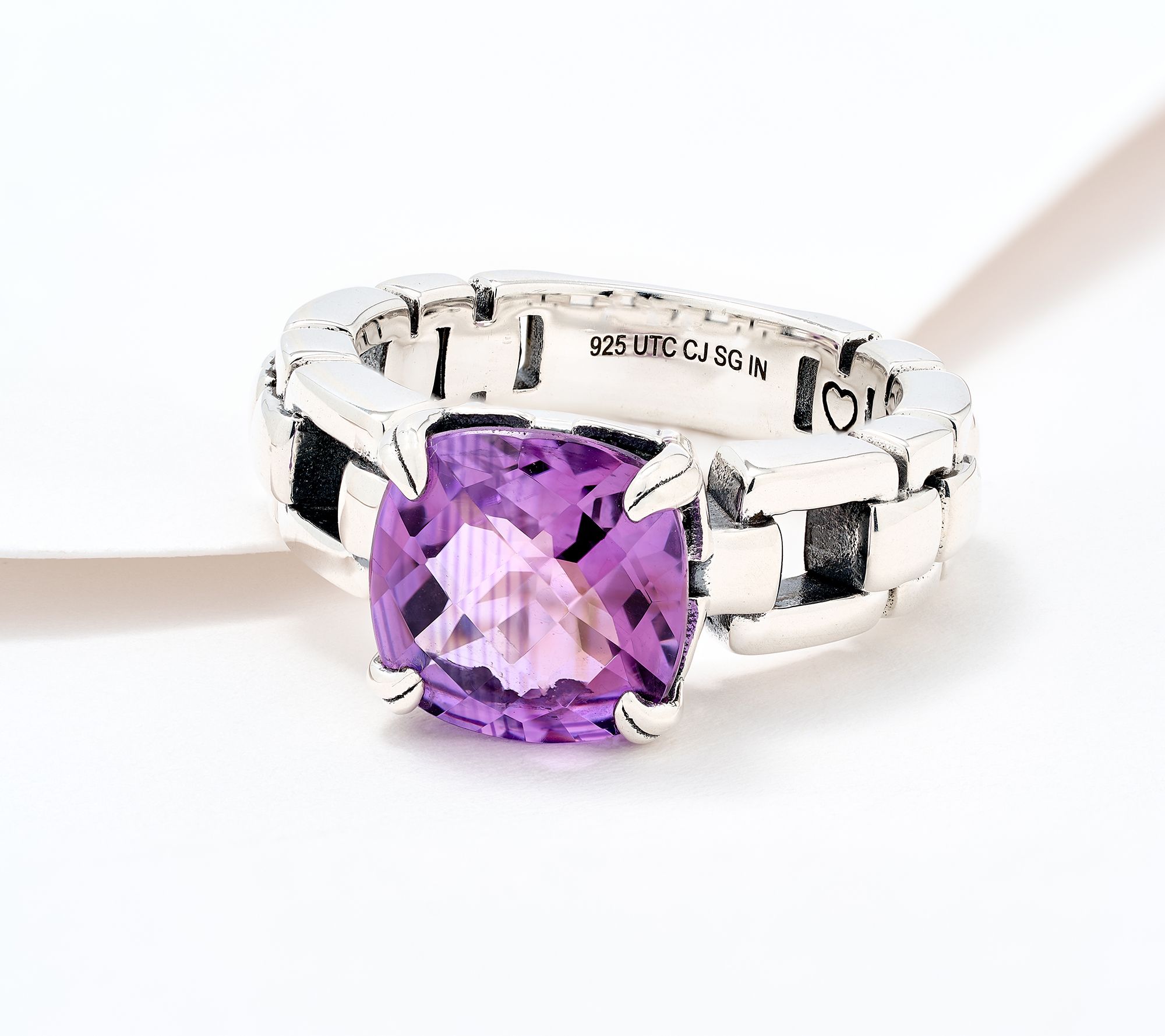 Christian James by Scott Grimes Sterling Silver Cushion Cut Luciano Ring