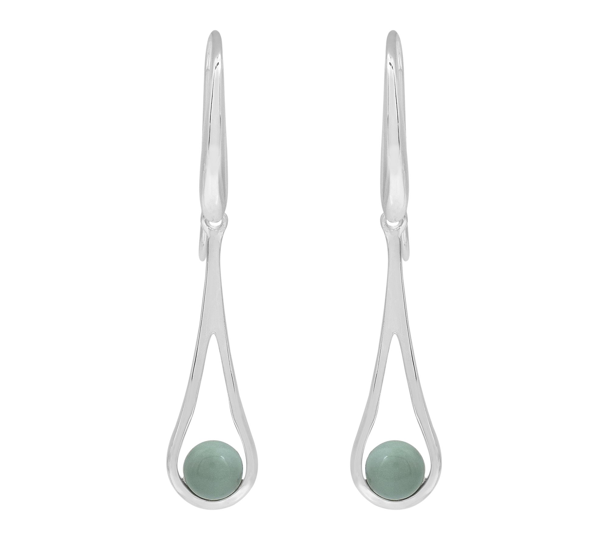 Affinity Gems Turquoise Bead Dangle Earrings, Sterling Silver