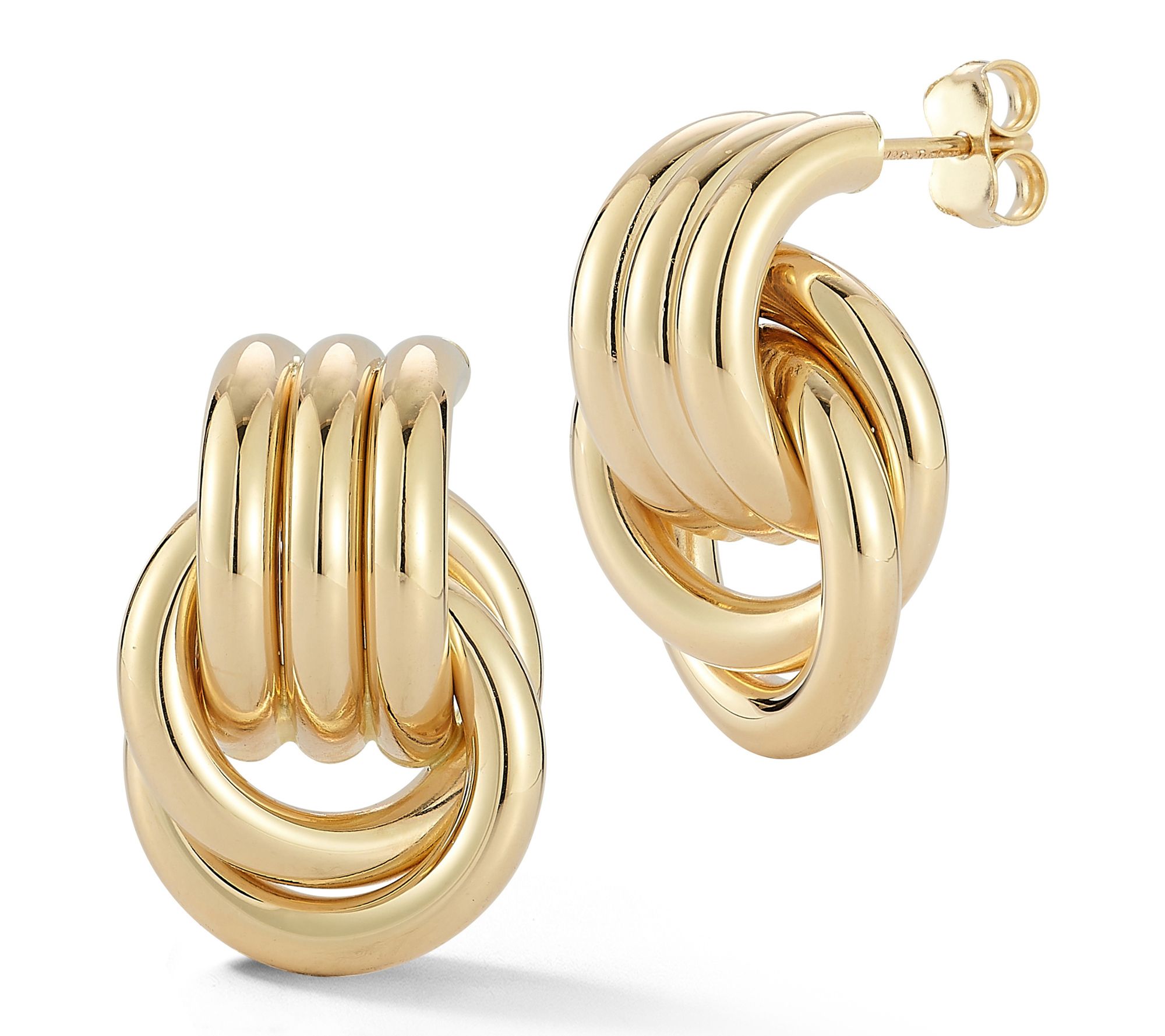 Luminosa Gold Interlocking Door Knocker Earrings, 14K