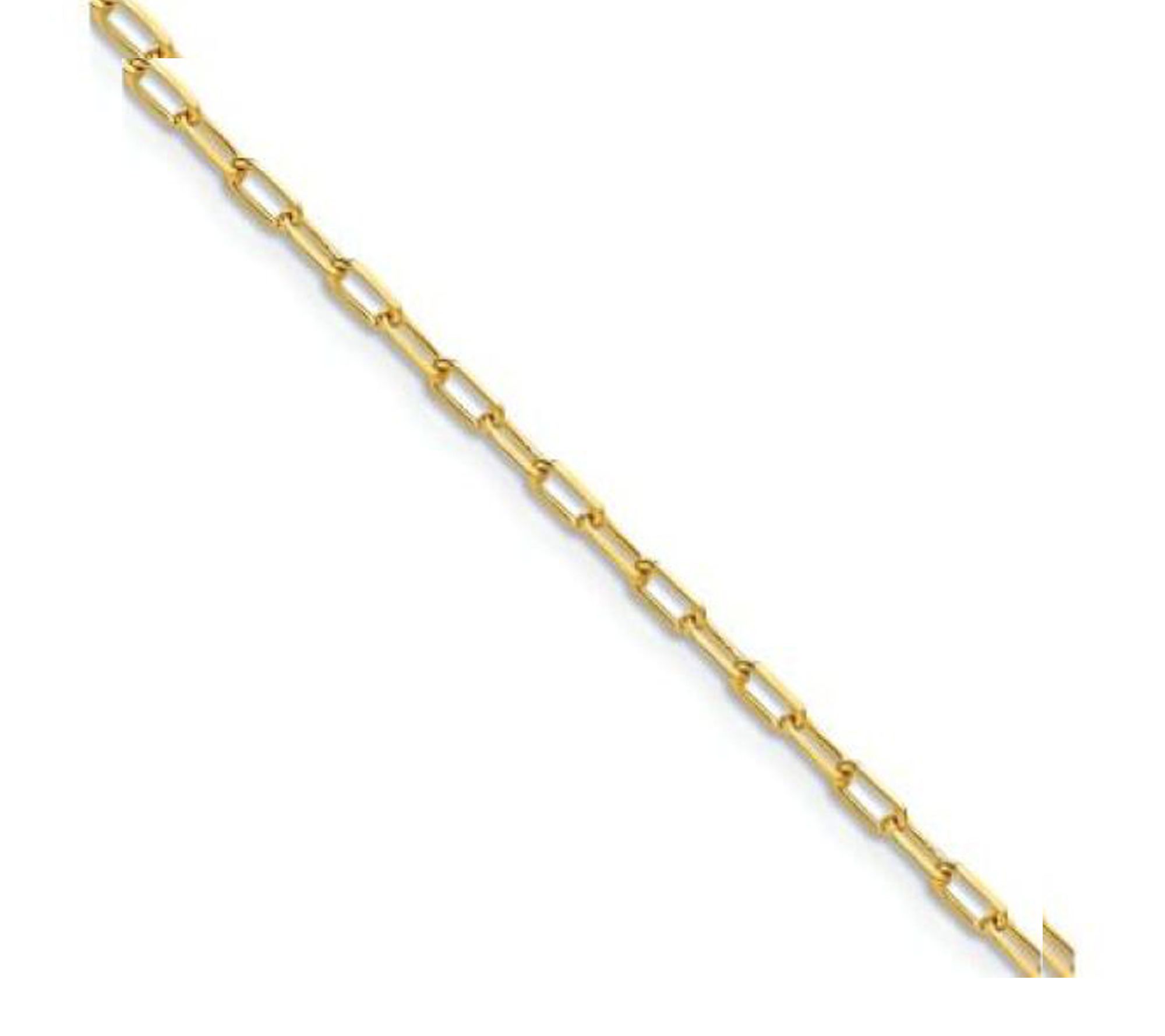  Alkeme 10K Gold Paperclip Link Bracelet, 1.15g