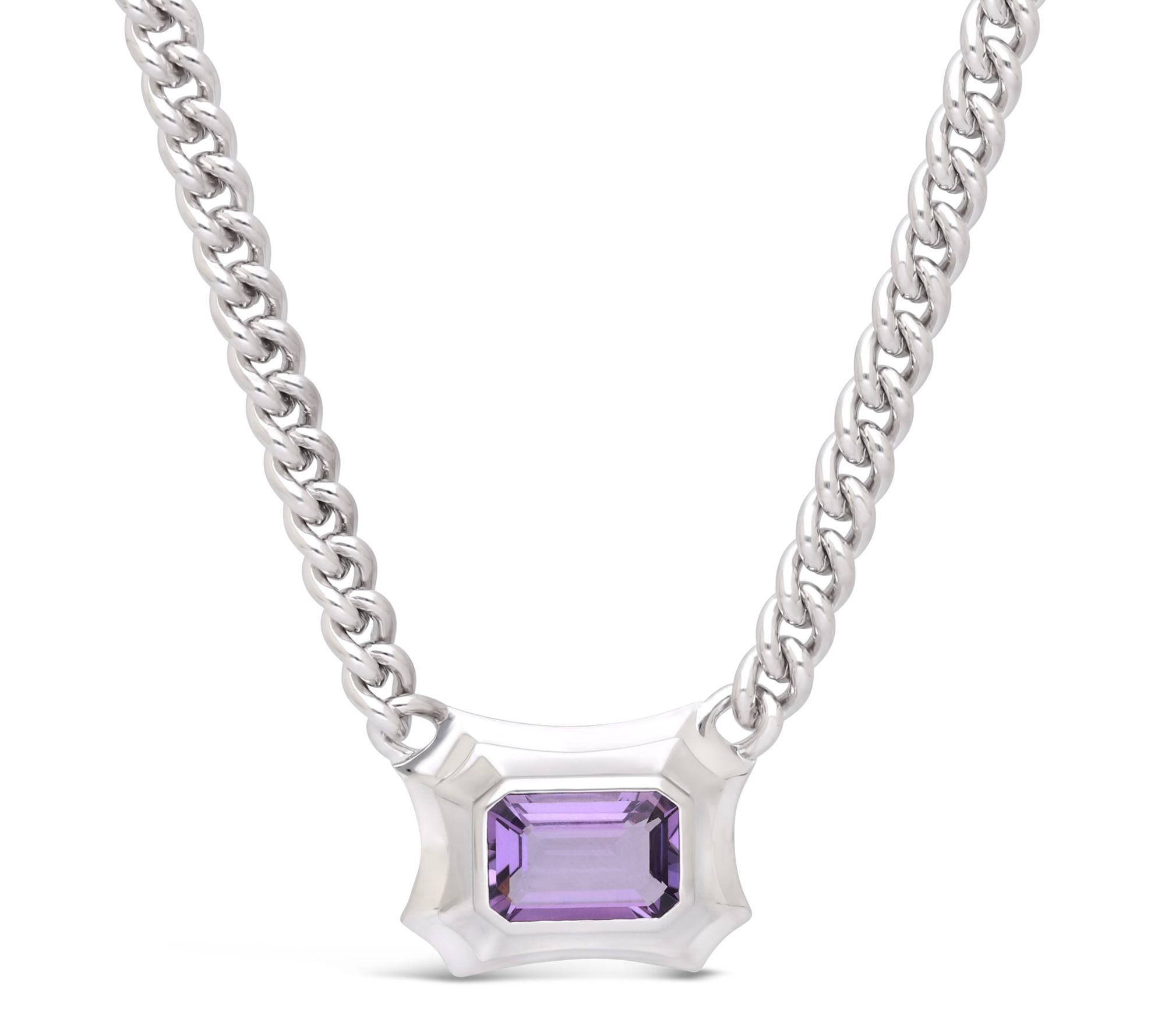 Margo Manhattan Sterling Silver Amethyst Violetta Necklace
