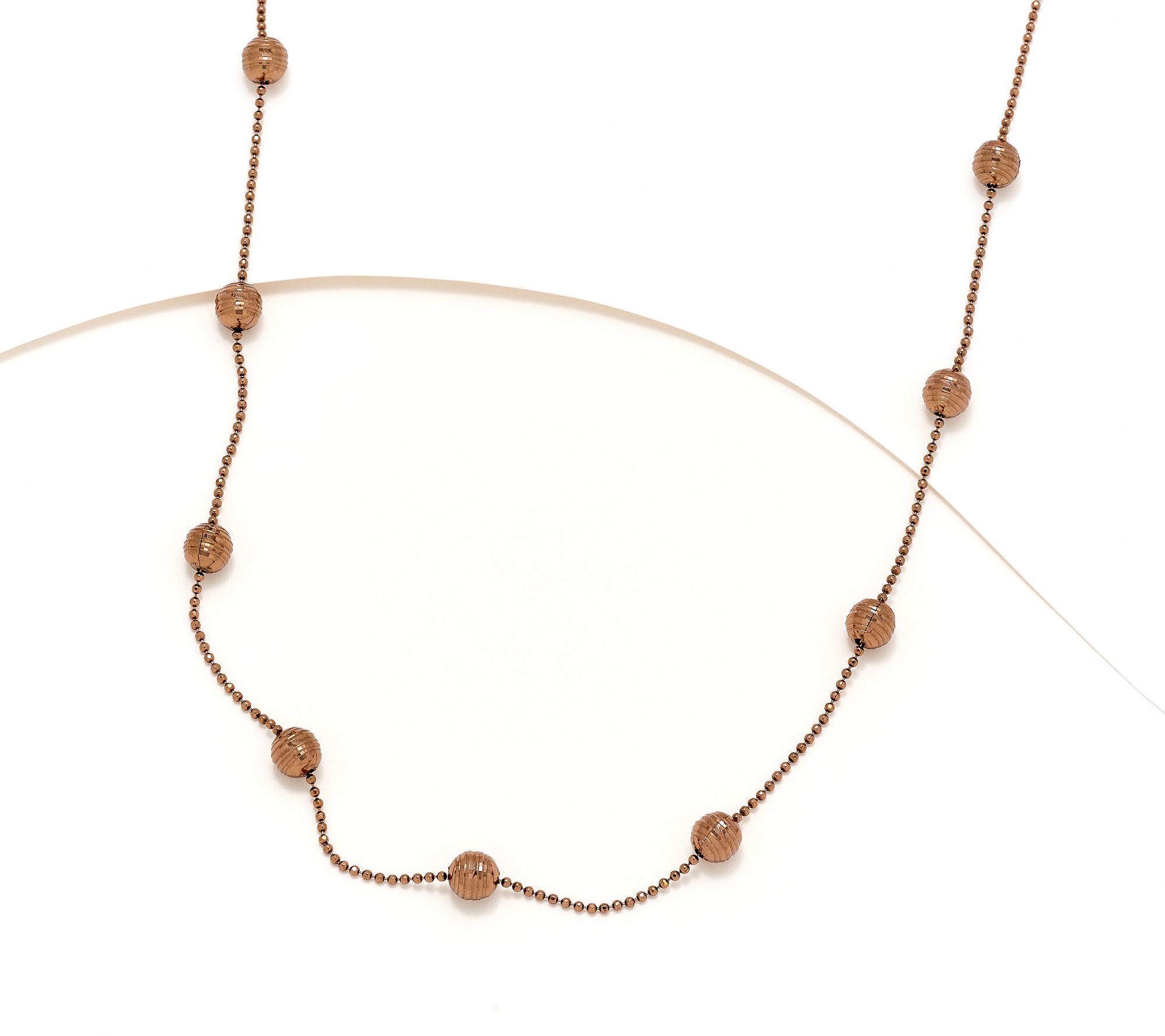 "As Is" David Markstein 18" Sterling Bead Stations with Chain Necklace