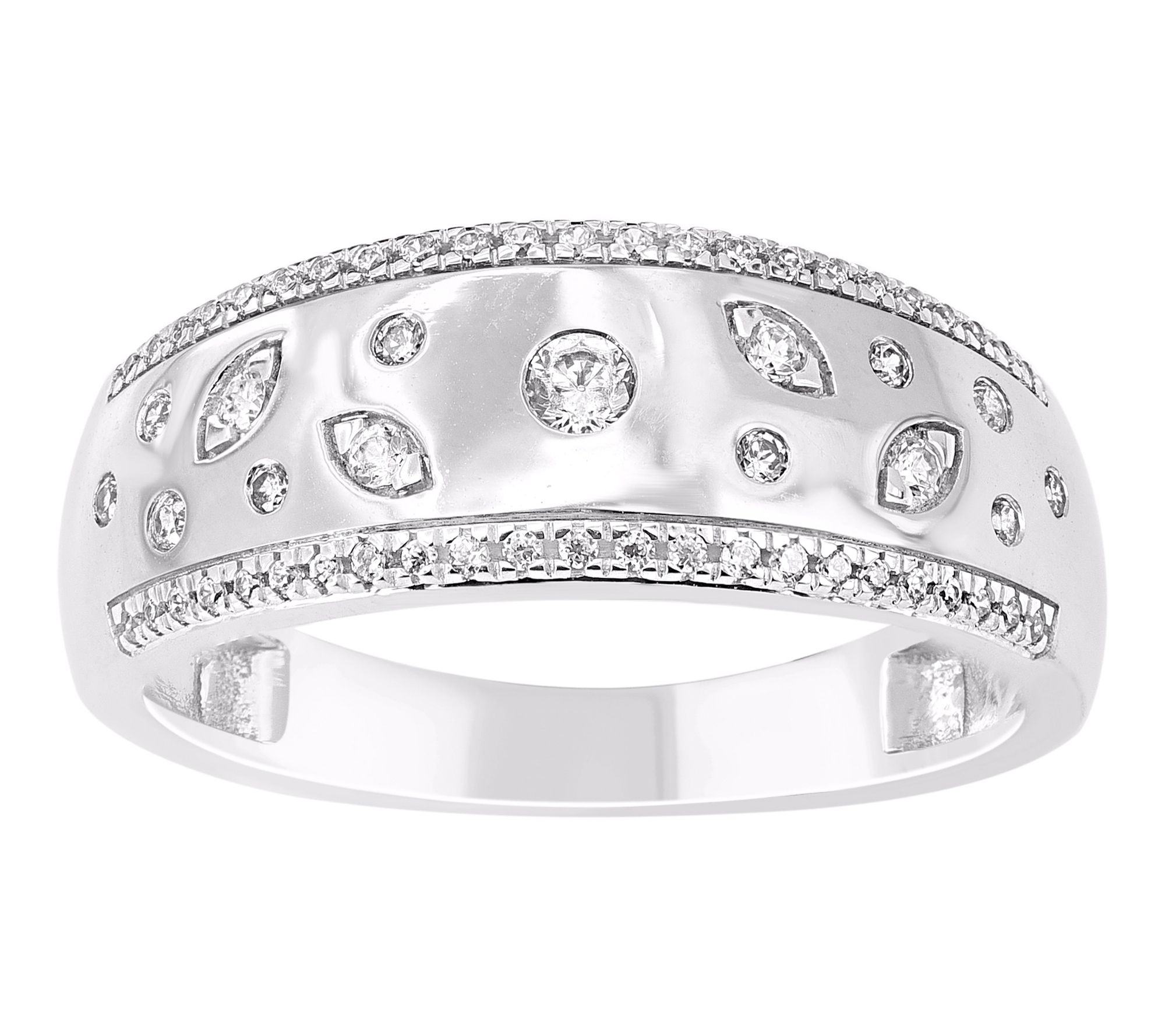 Affinity Diamonds 0.25 cttw Band Ring, SterlingSilver