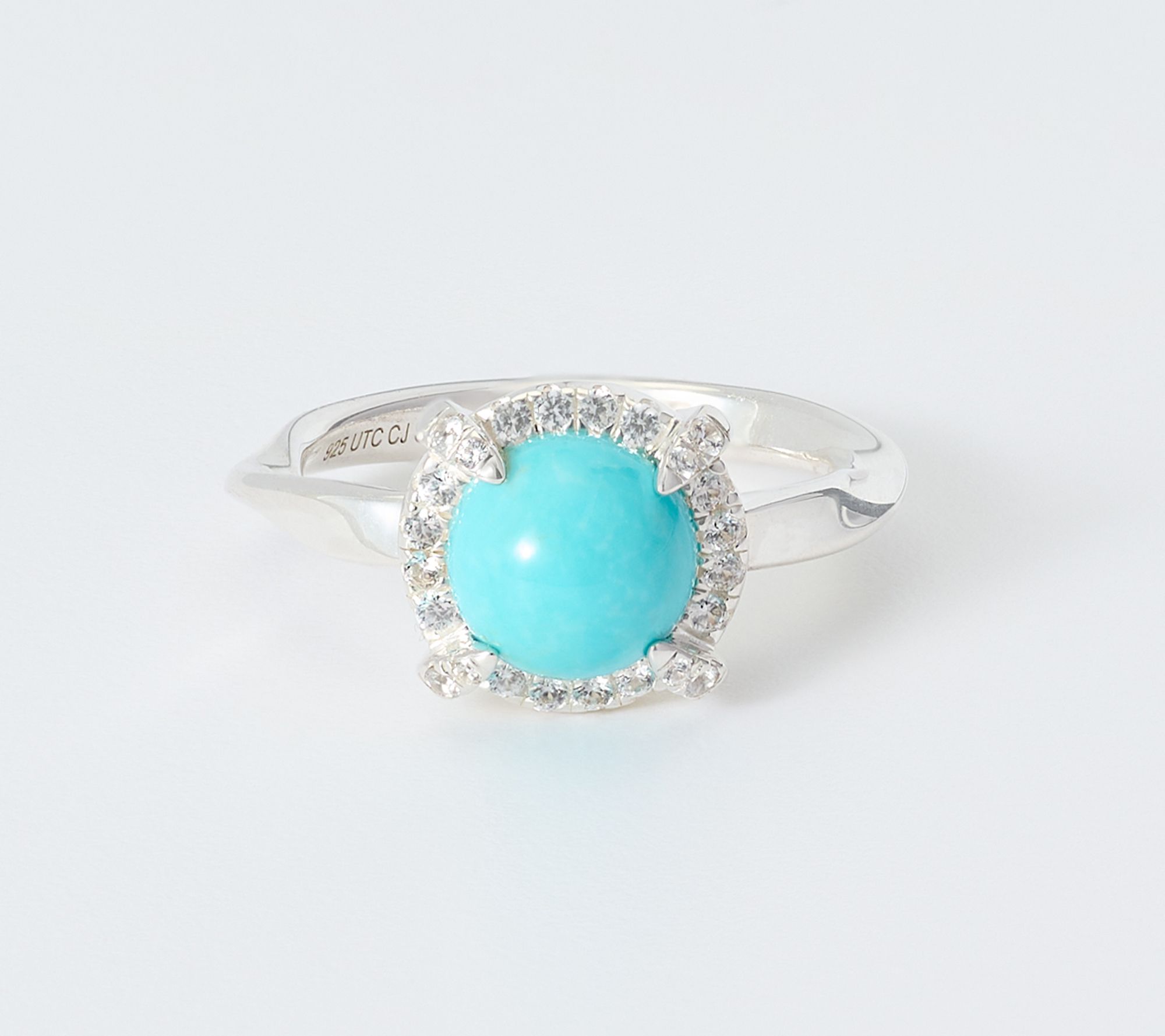 Christian James by Scott Grimes Sterling Silver Turquoise Halo Ripple Ring