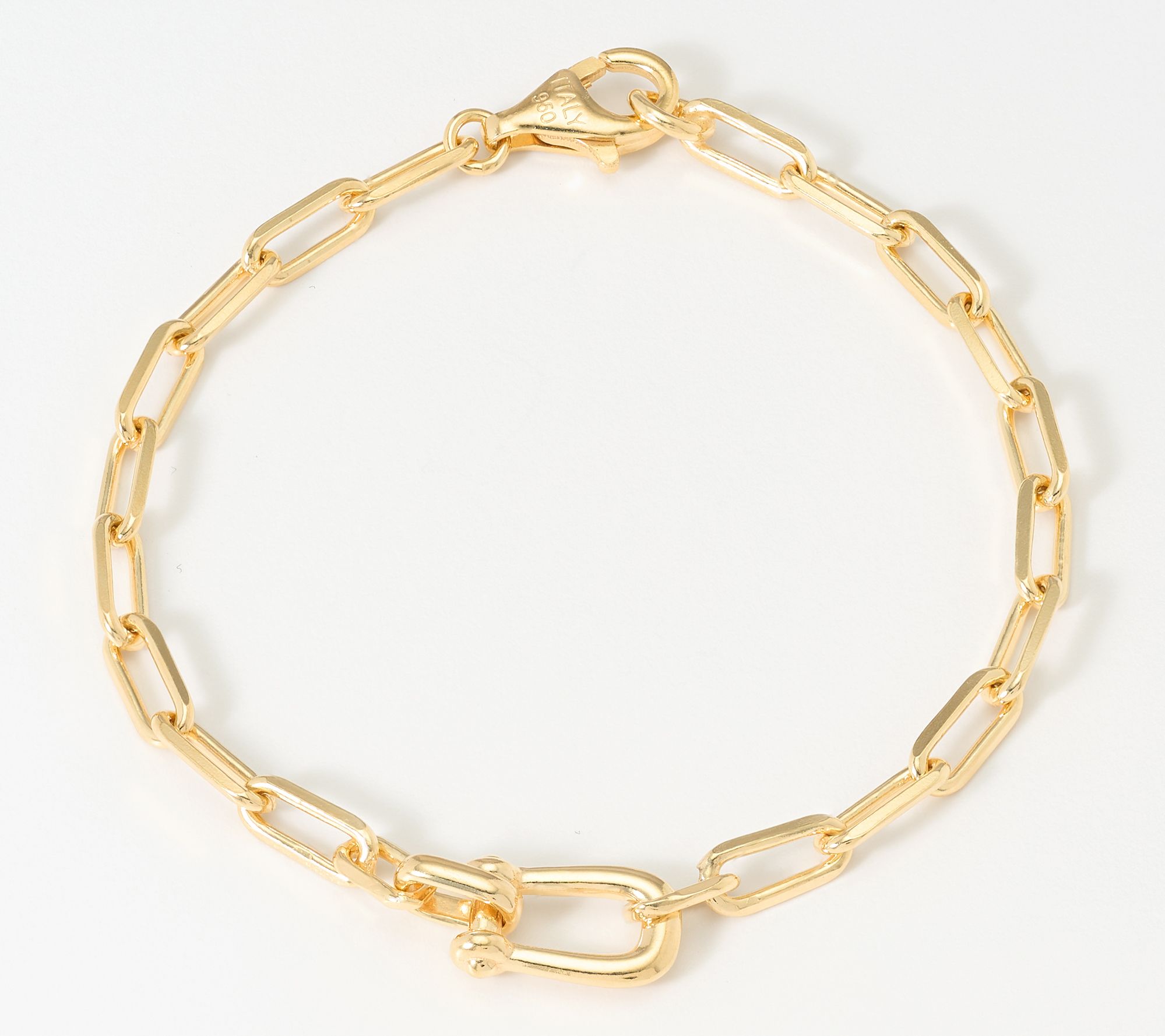 Ultrafine 950 Silver Horseshoe Buckle Bracelet