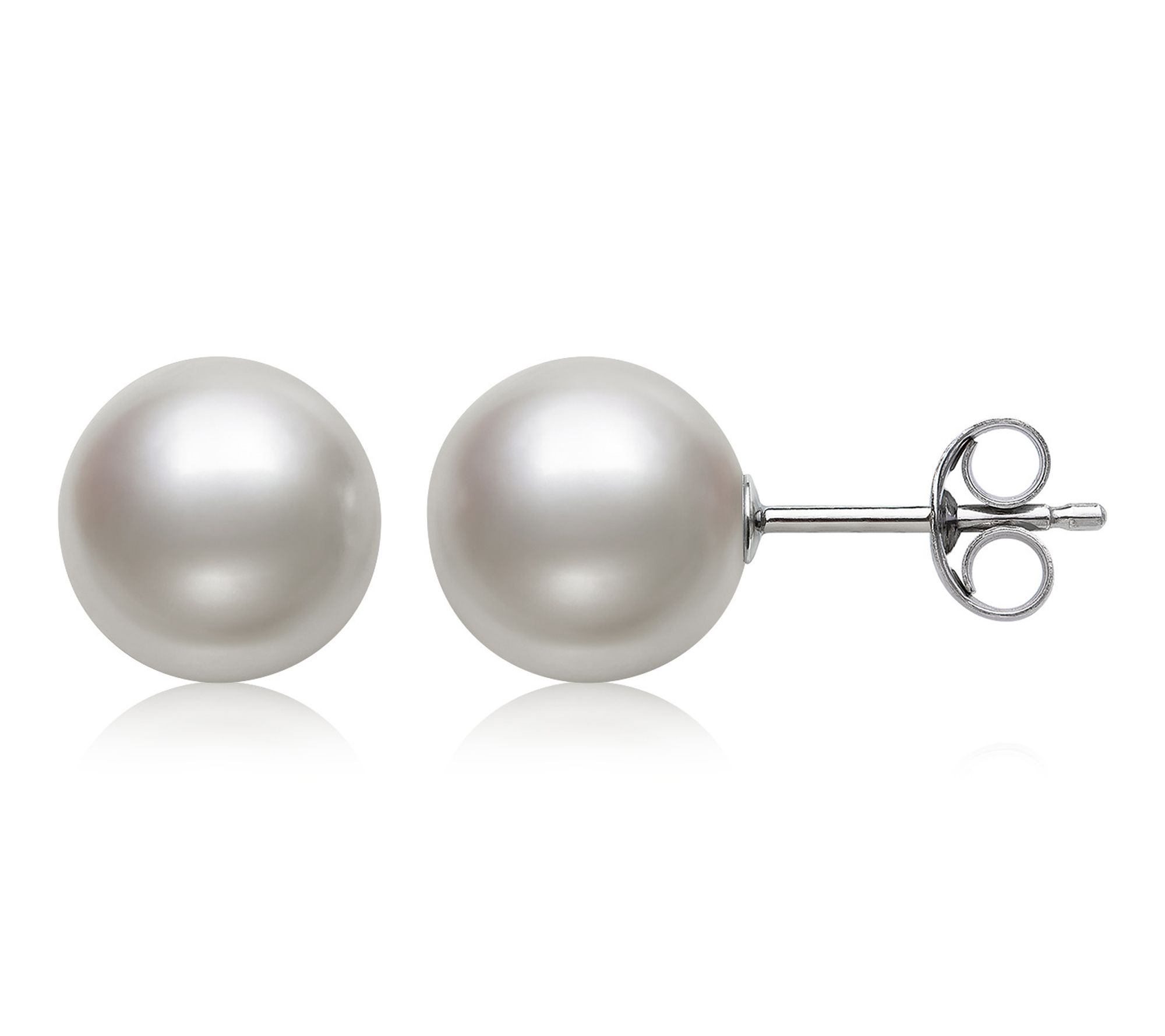 Amour De Pearl 9-10 mm Cultured Pearl Stud Earrings, Sterling