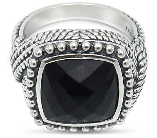 Tiffany Kay Studio Sterling Silver Onyx C ocktail Ring