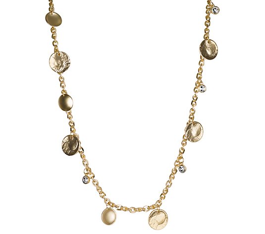 Isaac Mizrahi Goldtone Drop Coin Necklace