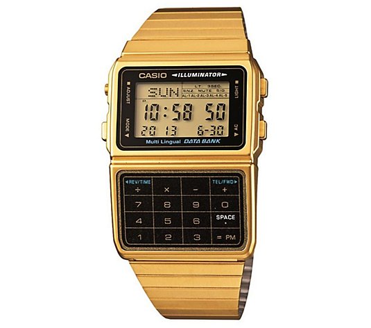 Casio Men's Goldtone Stainless Vintage Calculat or Watch