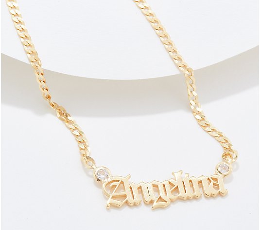 Diamonique x Courtney Khondabi Personalized Necklace