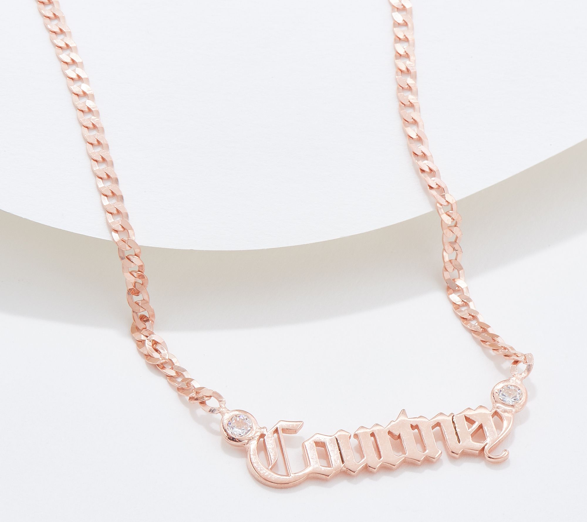 Diamonique x Courtney Khondabi Personalized Necklace