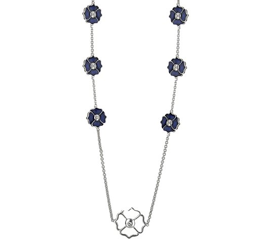 Lauren G Adams Colored Enamel Flower Station Necklace