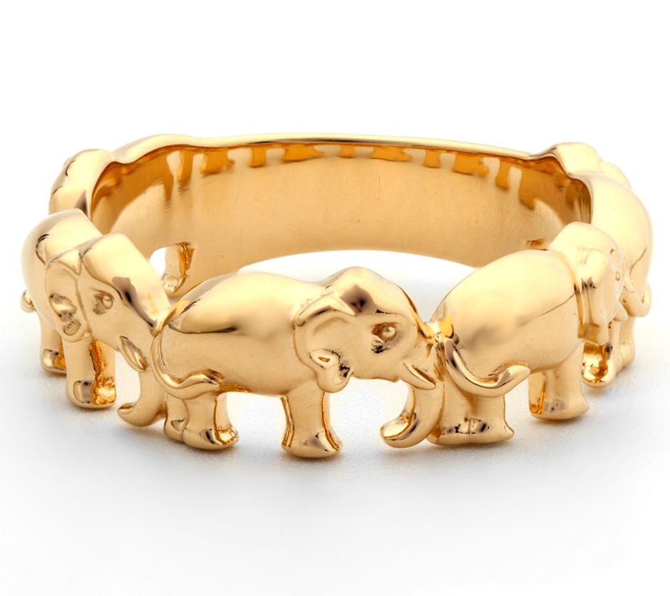 Or Paz Sterling Silver Elephant Band Ring