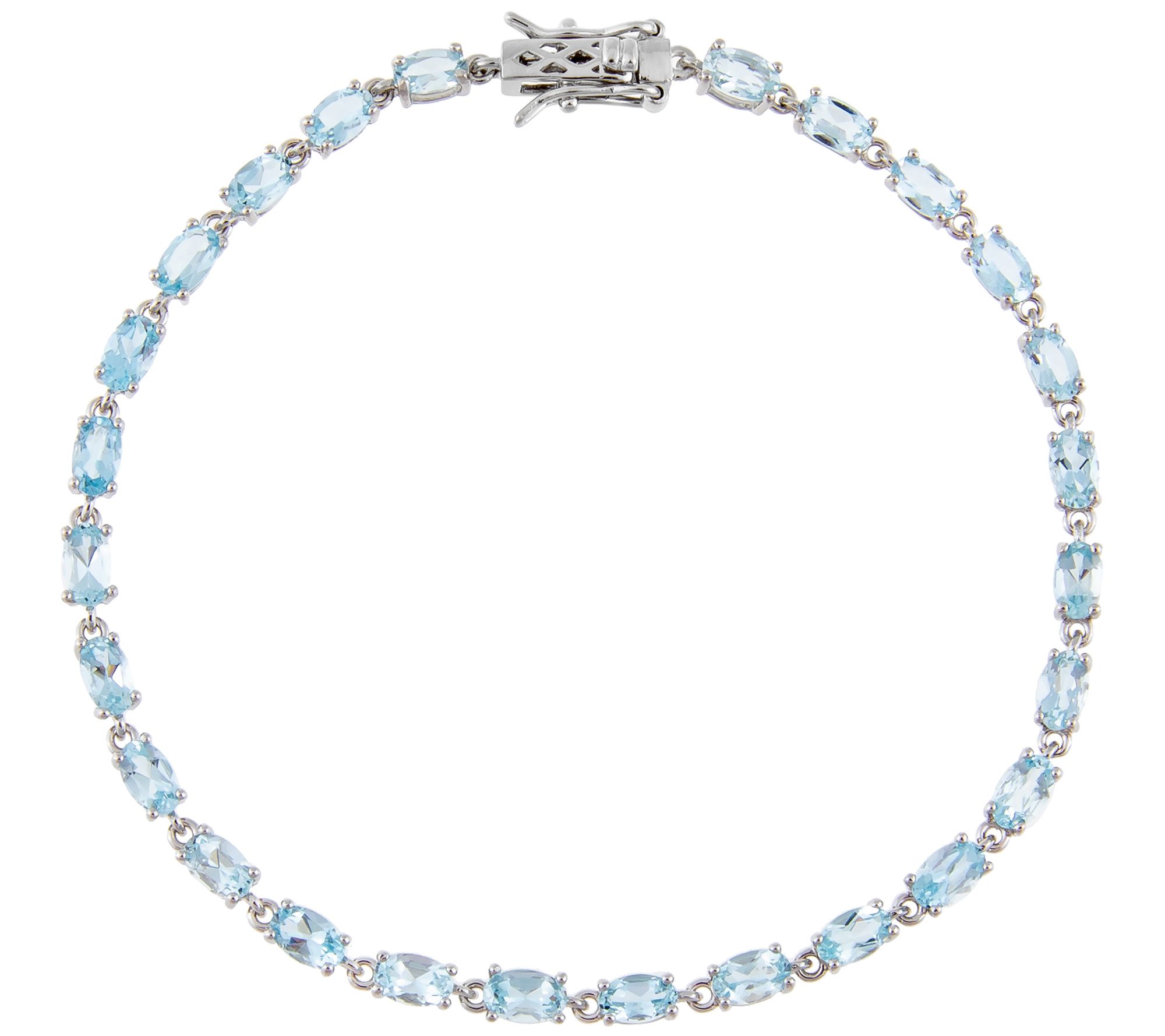 Sterling Silver Gemstone Birthstone Tennis Brac elet