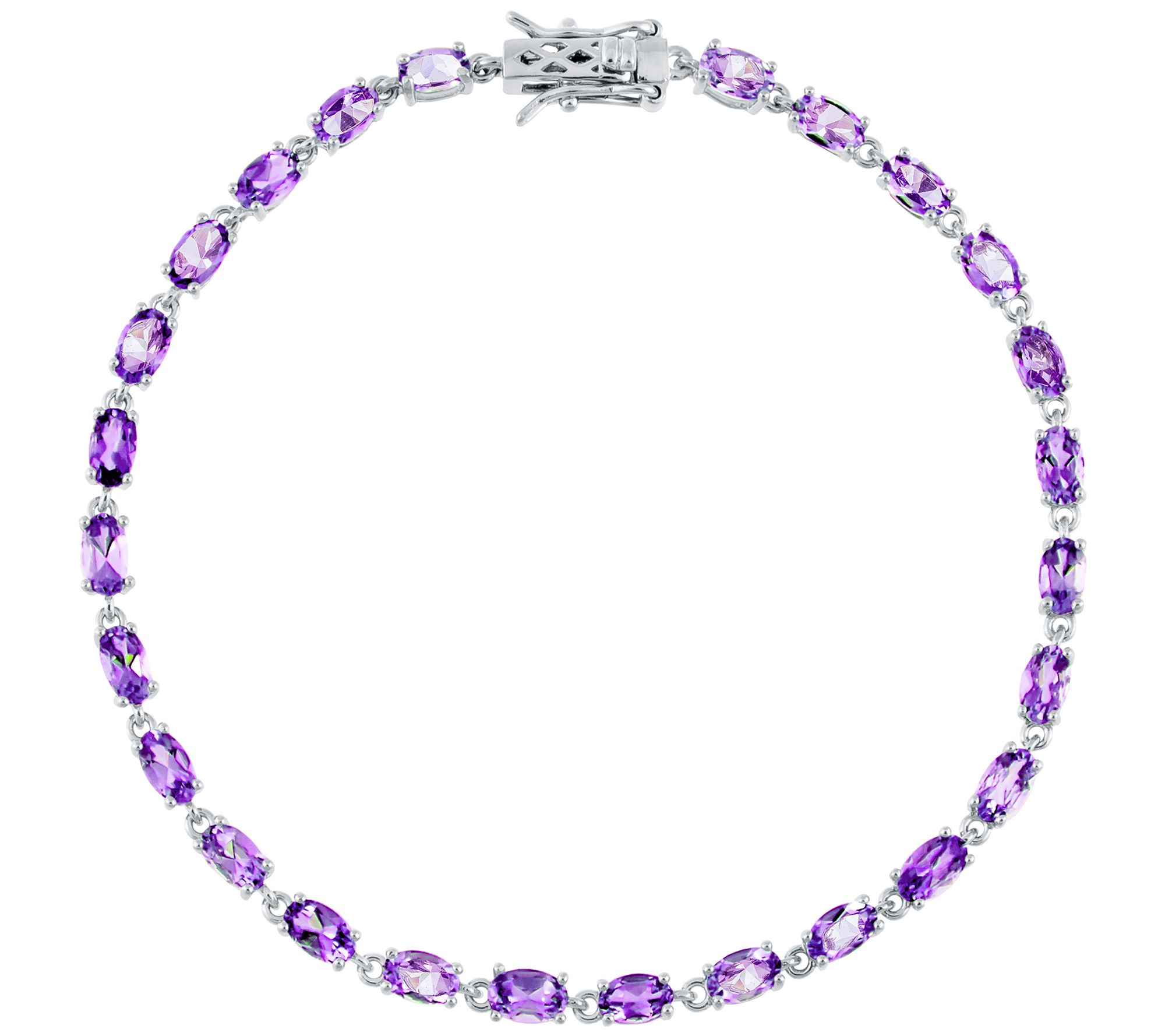 Sterling Silver Gemstone Birthstone Tennis Brac elet