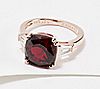 Diamonique 100 Facet Simulated Gemstone Ring, Sterling Silver