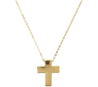 Italian Gold Cross Pendant w/ Chain, 10K - J402384