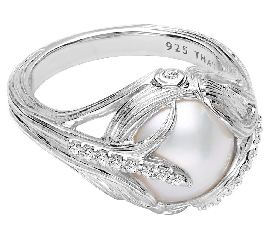 Ariva Sterling Silver Mabe Pearl Ring