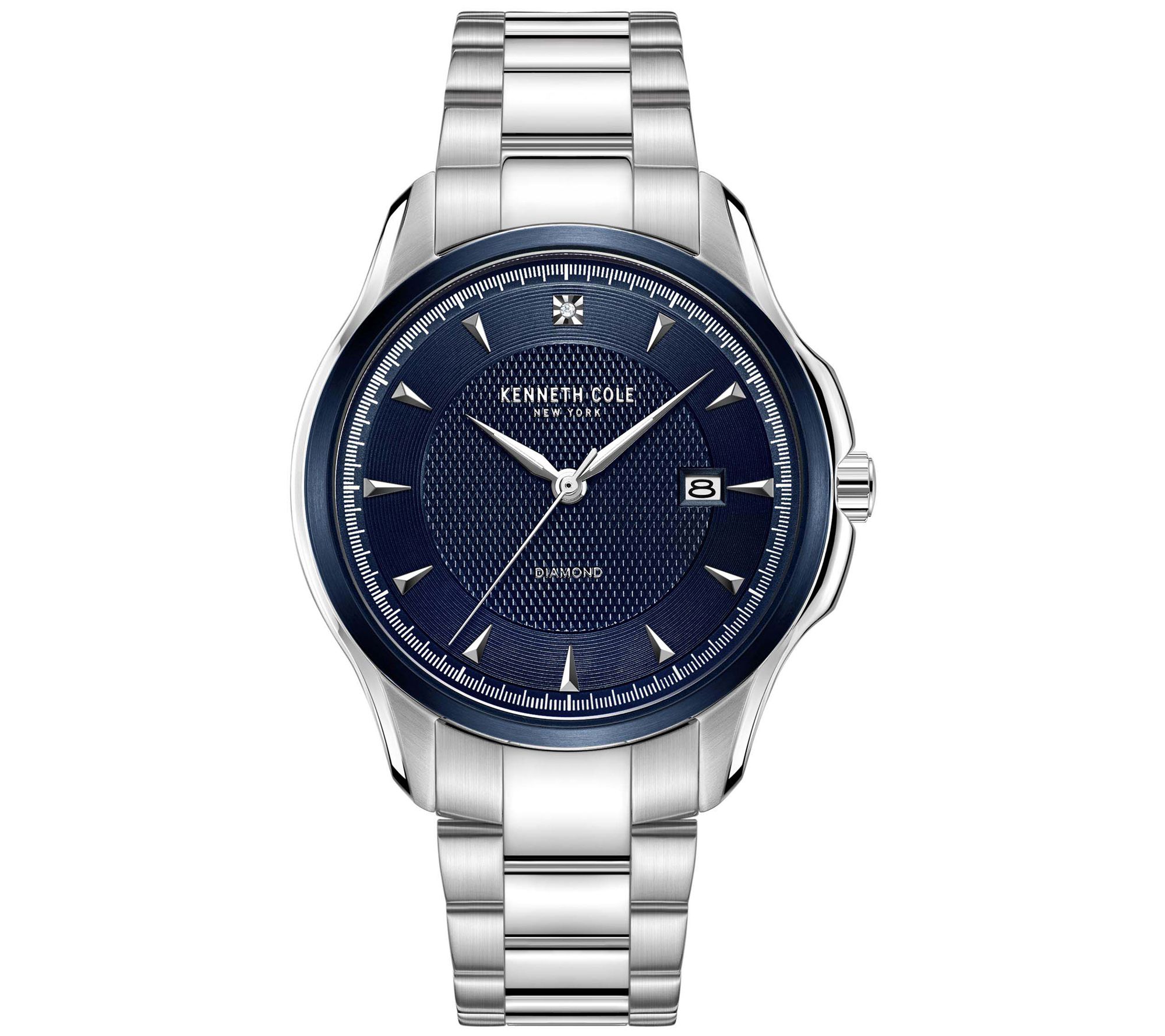 Kenneth Cole New York Men's Blue Dial Diamond A ccent Watch